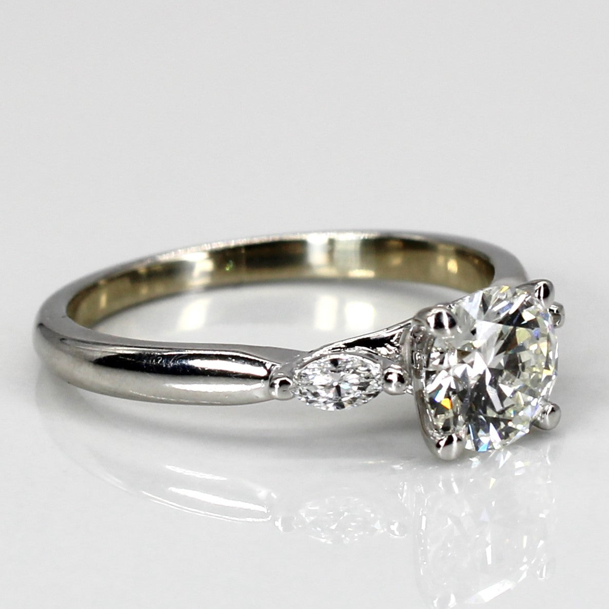Bague de fiançailles trois diamants | 1,24 ct VS2 I | Taille 7,25 |