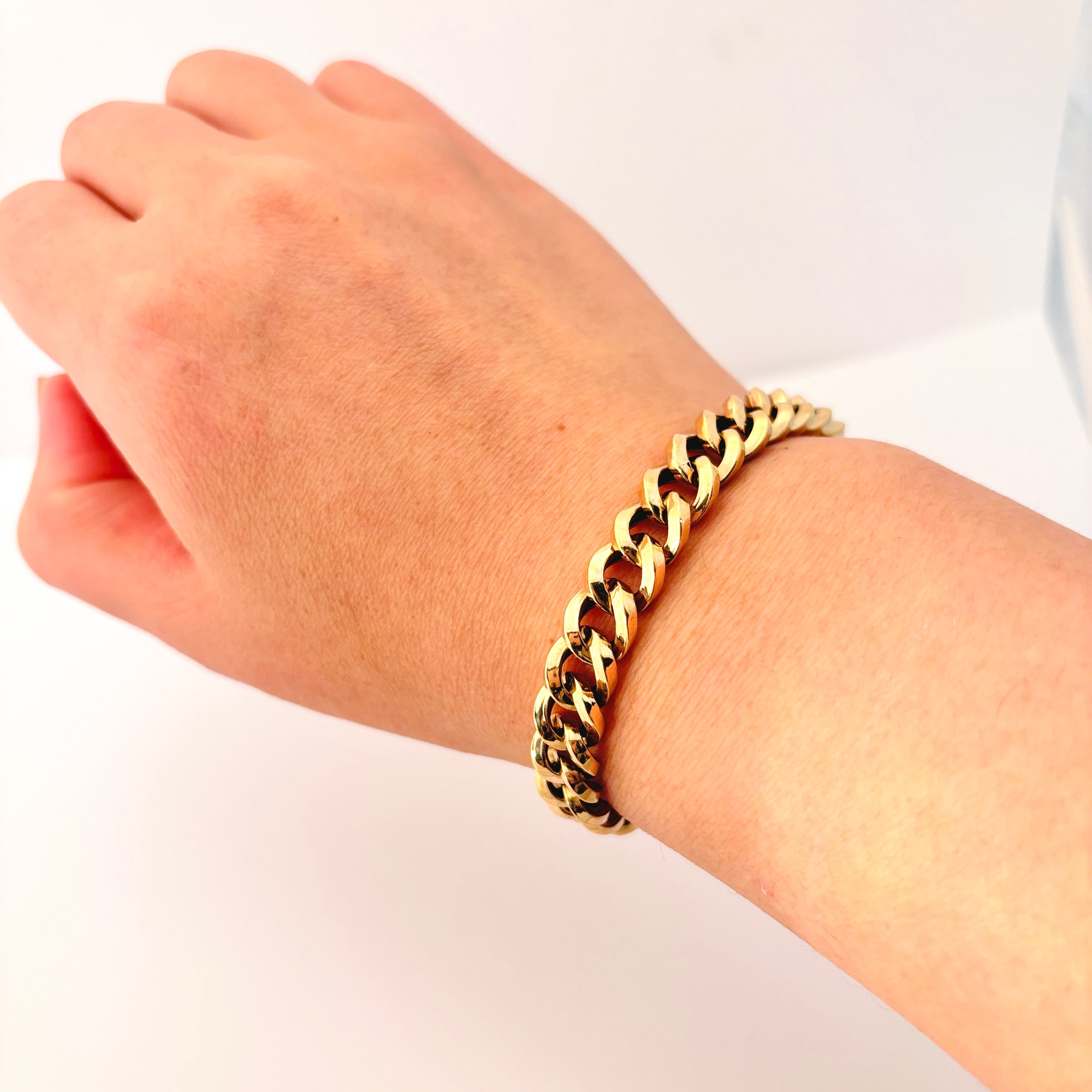 18k Yellow Gold Curb Chain Bracelet | 7" |