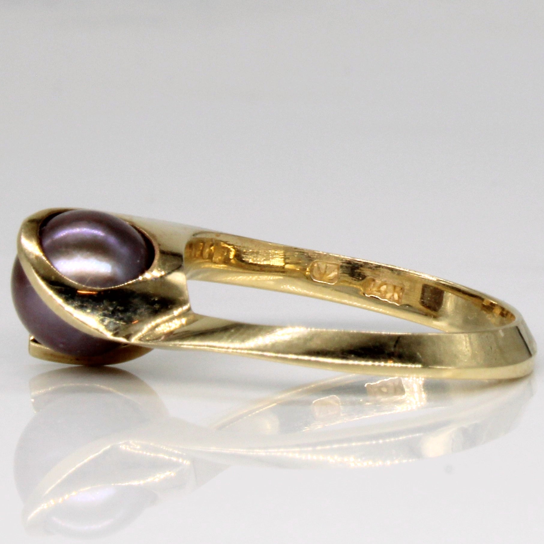 Pearl & Diamond Cocktail Ring | 0.01ct | SZ 6.5 |