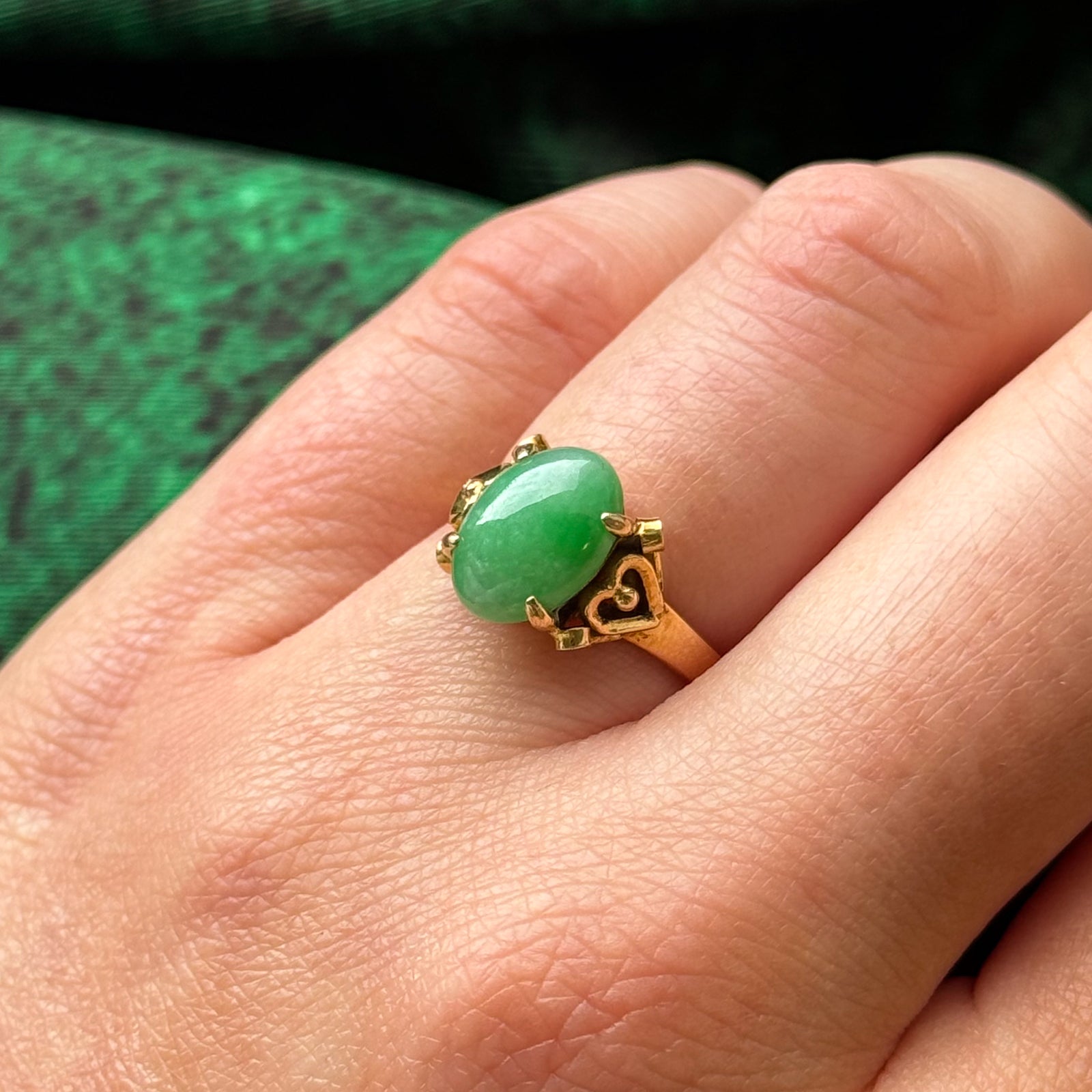 Dyed Jadeite Cocktail Ring | 2.30ct | SZ 5.5 |