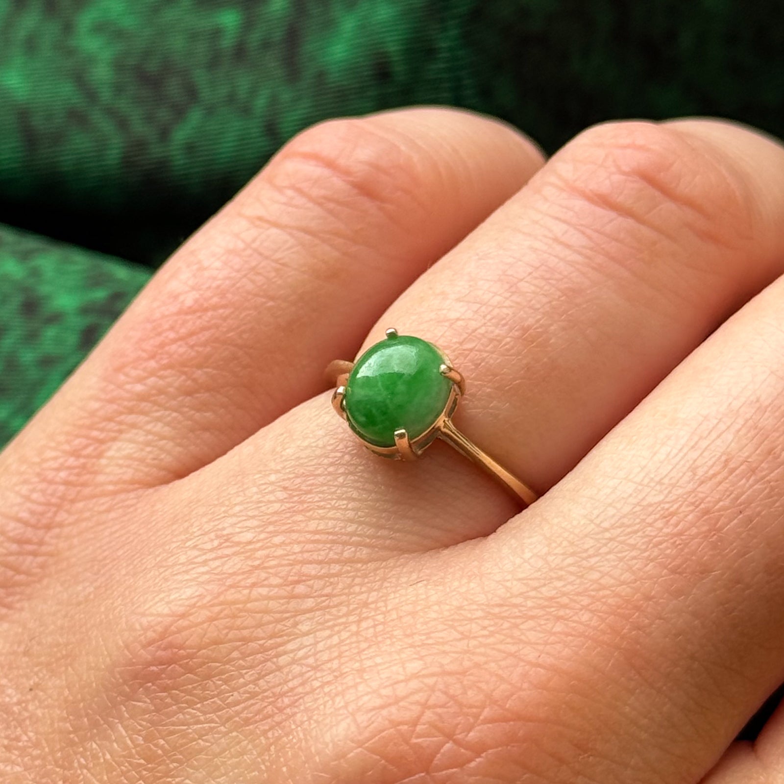 Dyed Jadeite Ring | 1.27ct | SZ 4.25 |