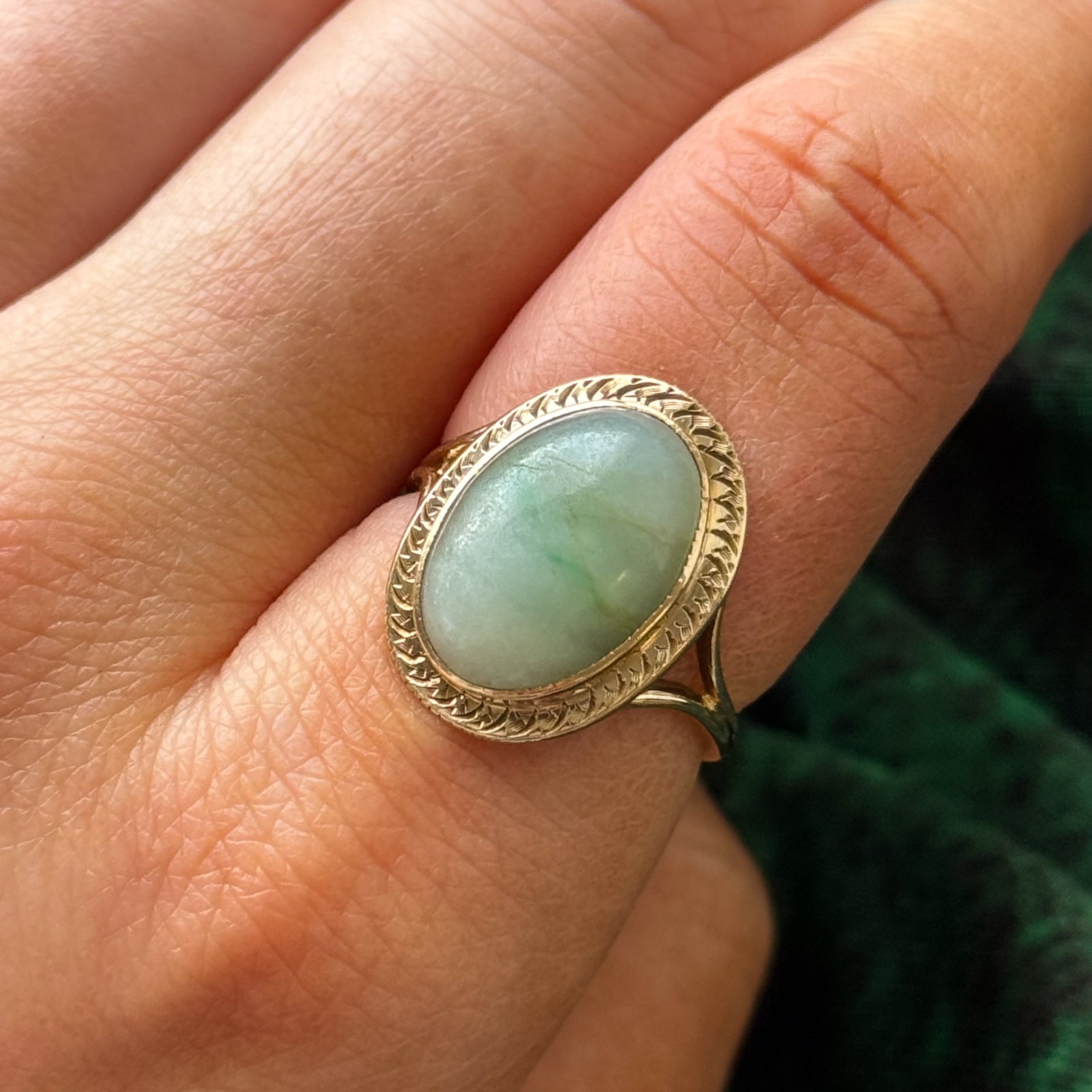 Dyed Jadeite Cocktail Ring | 6.00ct | SZ 7.5 |