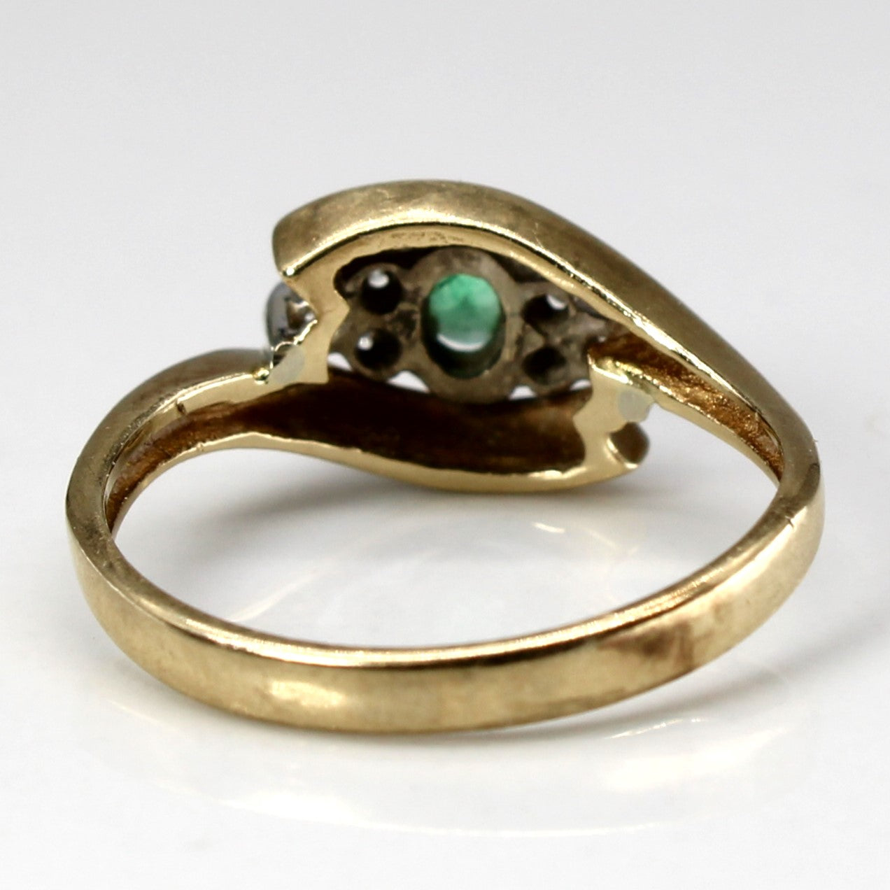 Bypass Emerald & Diamond Ring | 0.07ct | 0.03ctw | SZ 5 |