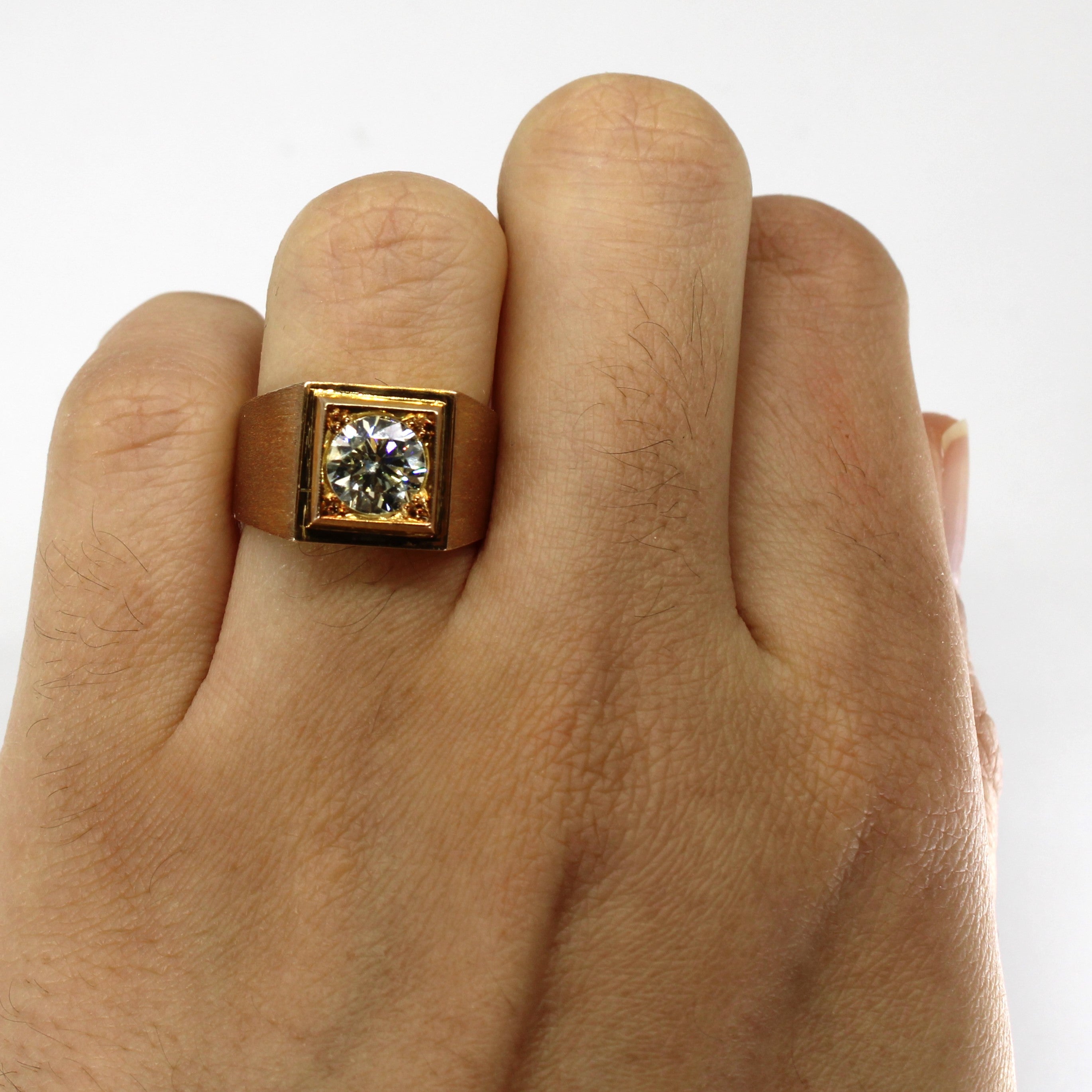 Flush Set Solitaire Diamond Ring | 1.12ct SI2/I1 L/M | SZ 5.75 |