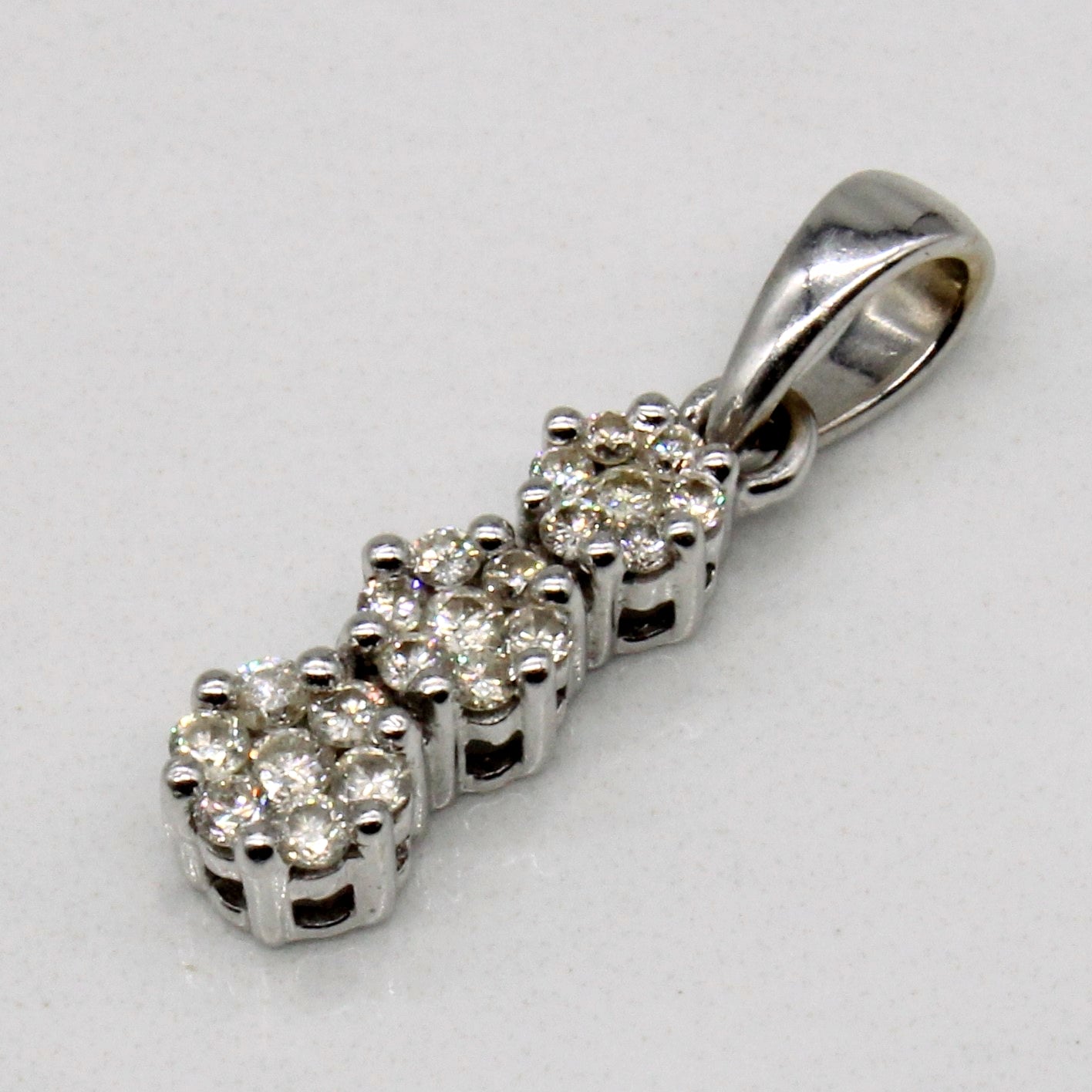 Diamond Cluster Drop Pendant | 0.21ctw |
