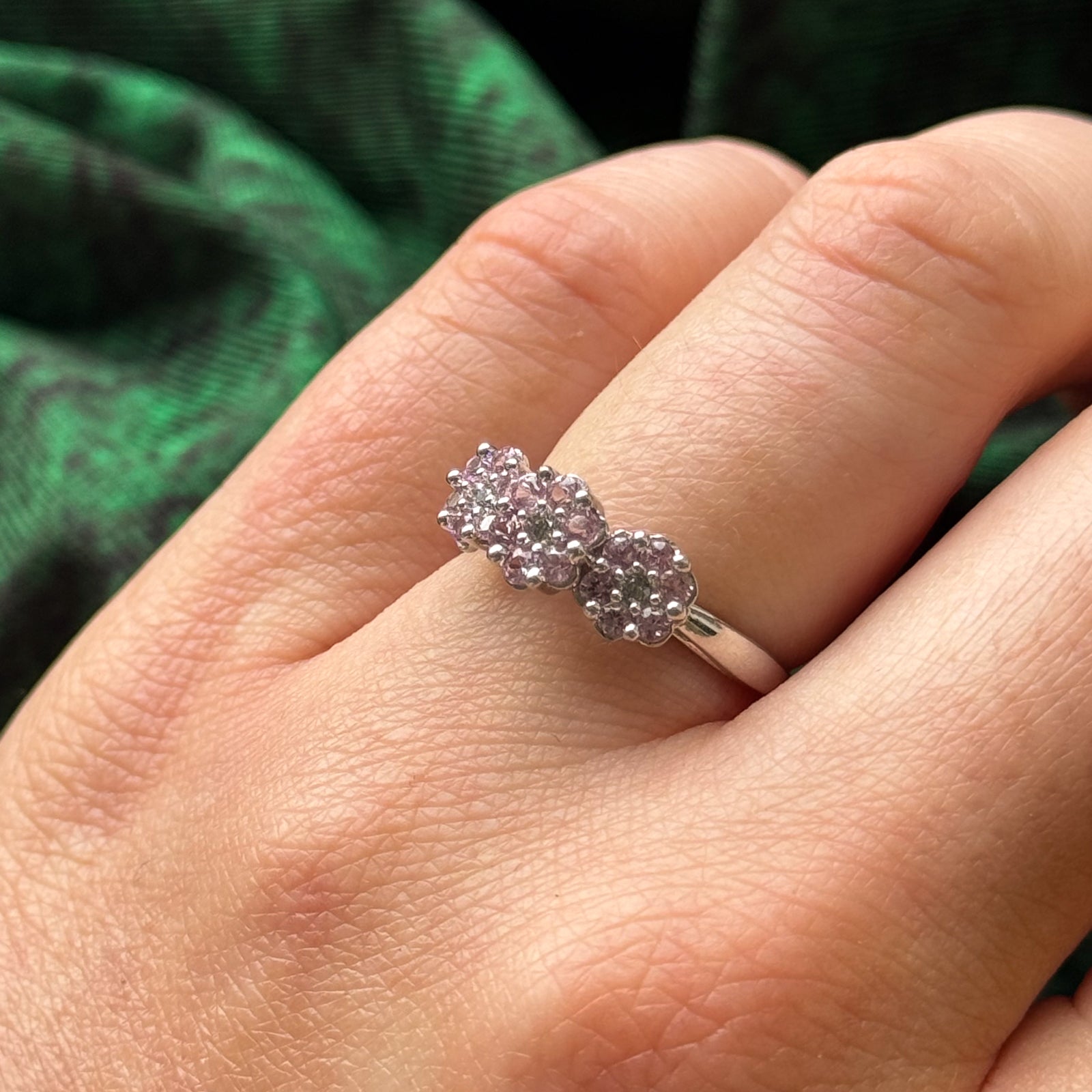Pink Sapphire & Diamond Halo Ring | 0.60ctw, 0.09ctw | SZ 4.75 |
