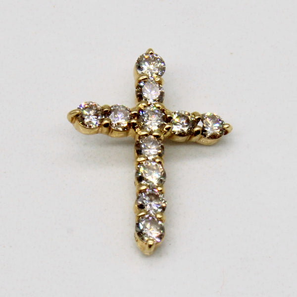 Light Yellow Diamond Cross Pendant | 0.50ctw |