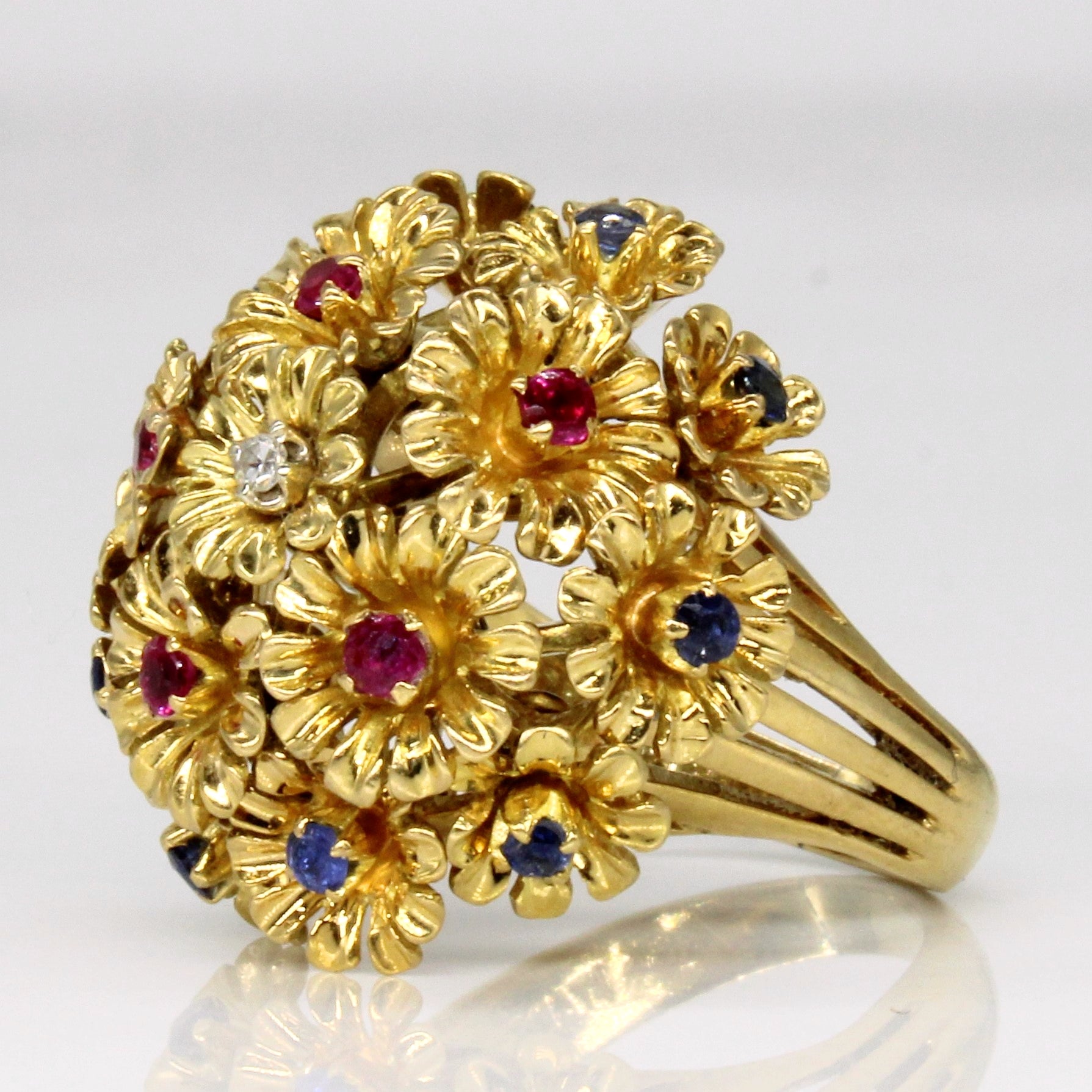 Multi Gem Bouquet Ring | 0.31ctw | SZ 5.25 |