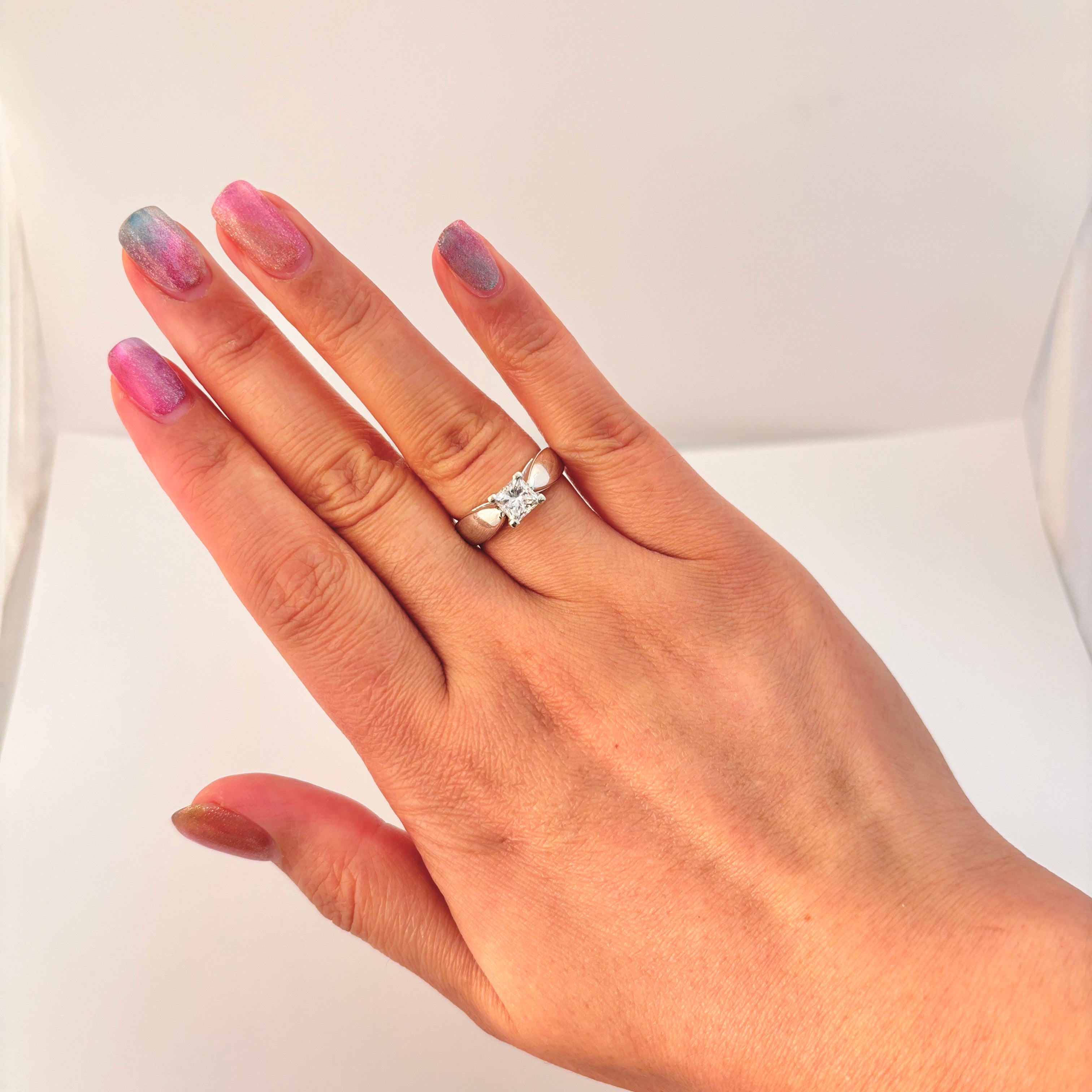 14K White Gold Hand Assembled 4-Prong Diamond Ring | 1.02 ct | SZ |