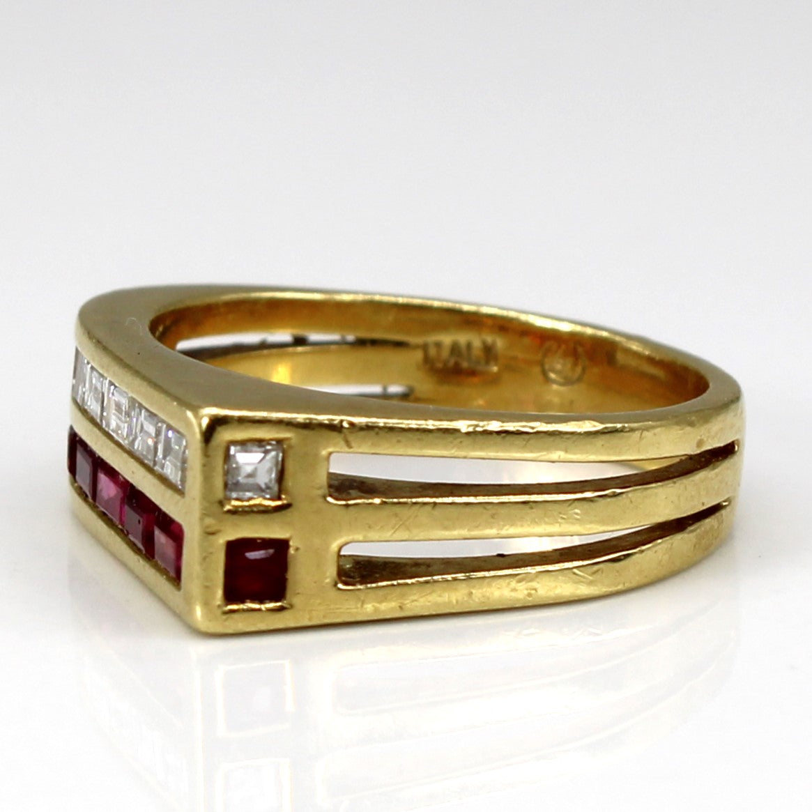 Channel Set Ruby & Diamond Ring | 0.52ctw | 0.48ctw | SZ 6.25 |