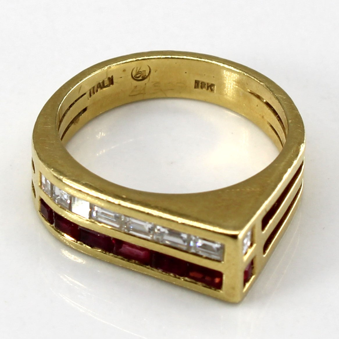 Channel Set Ruby & Diamond Ring | 0.52ctw | 0.48ctw | SZ 6.25 |