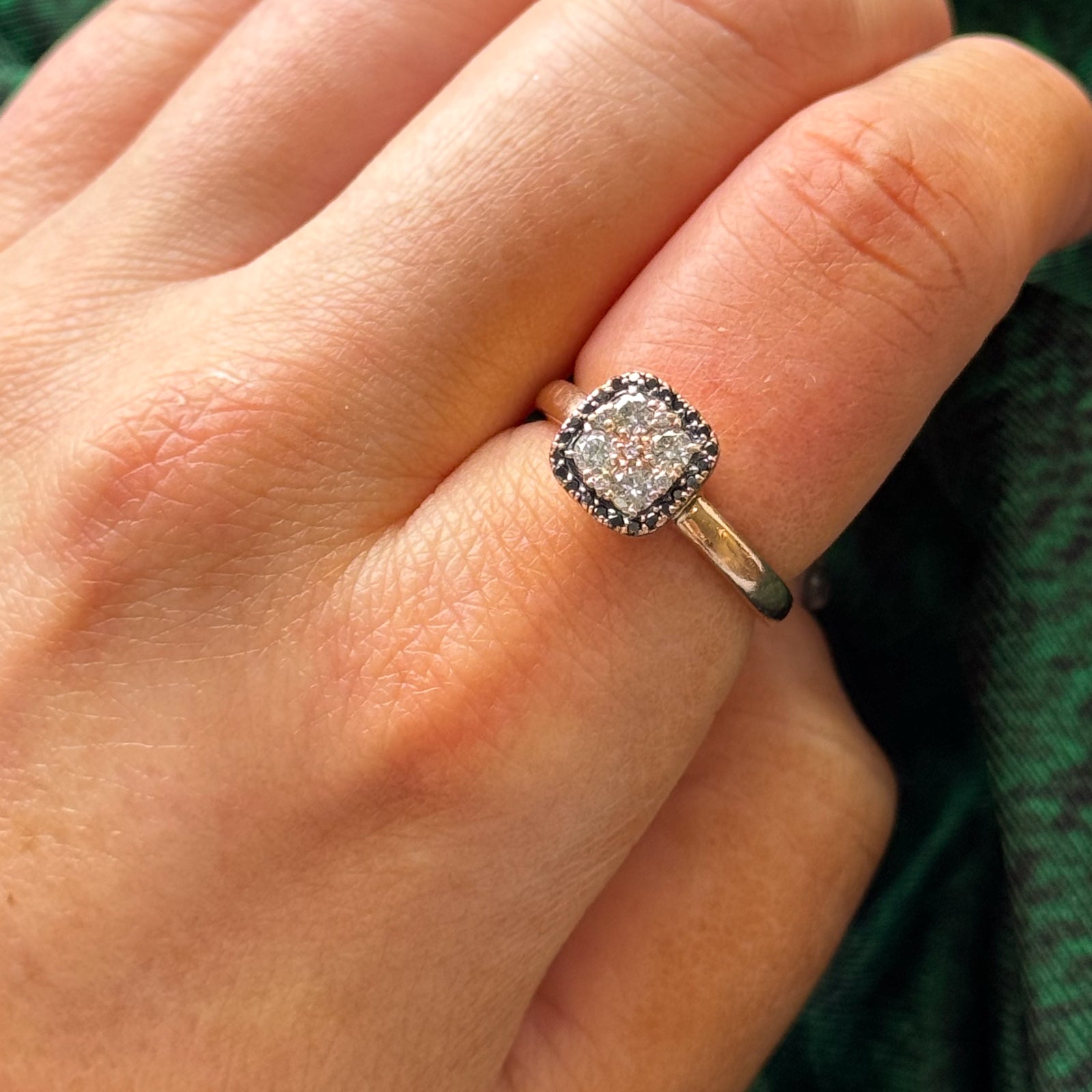 Black & White Diamond Ring | 0.022ctw, 0.38ctw | SZ 7 |