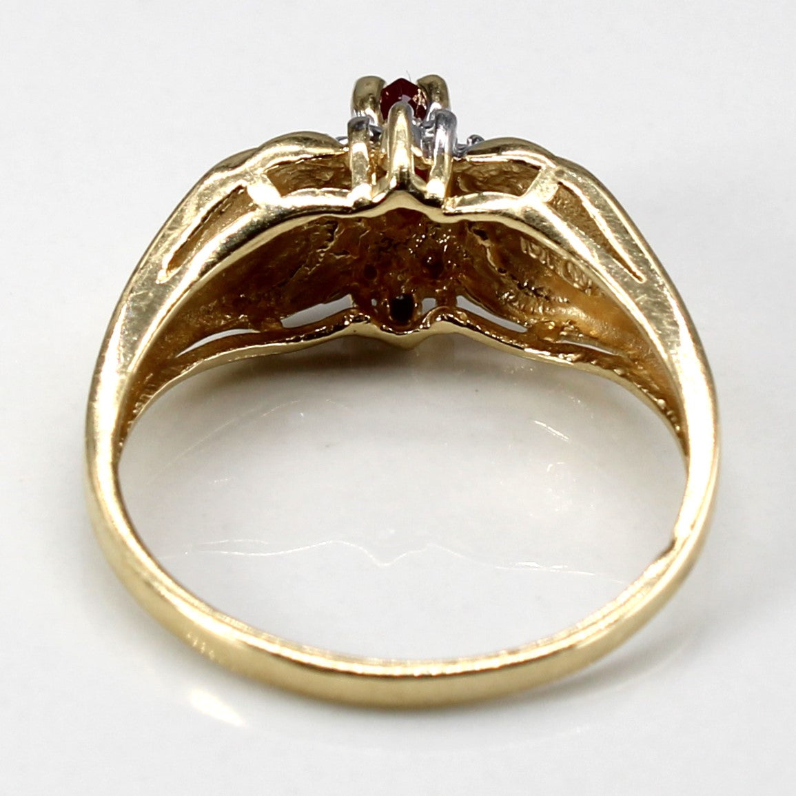 Ruby & Diamond Cocktail Ring | 0.63ct | 0.02ctw | SZ 7 |