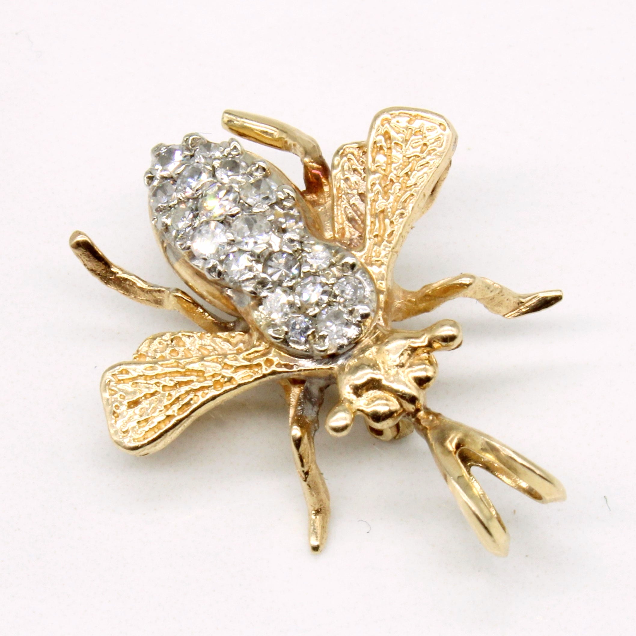Diamond Bee Modified Brooch & Pendant | 0.40ctw |