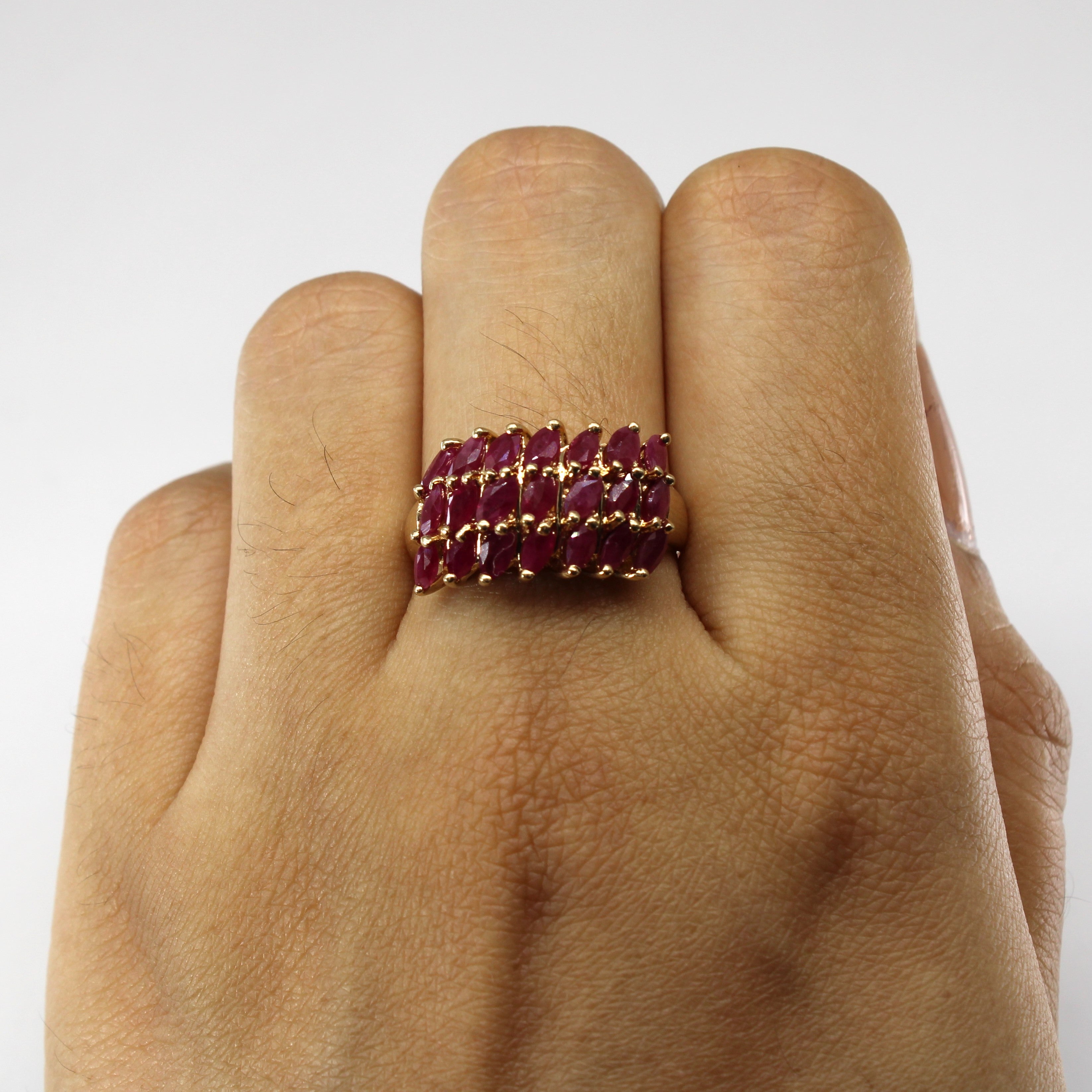 Cluster Set Ruby Ring | 2.31ctw | SZ 8 |