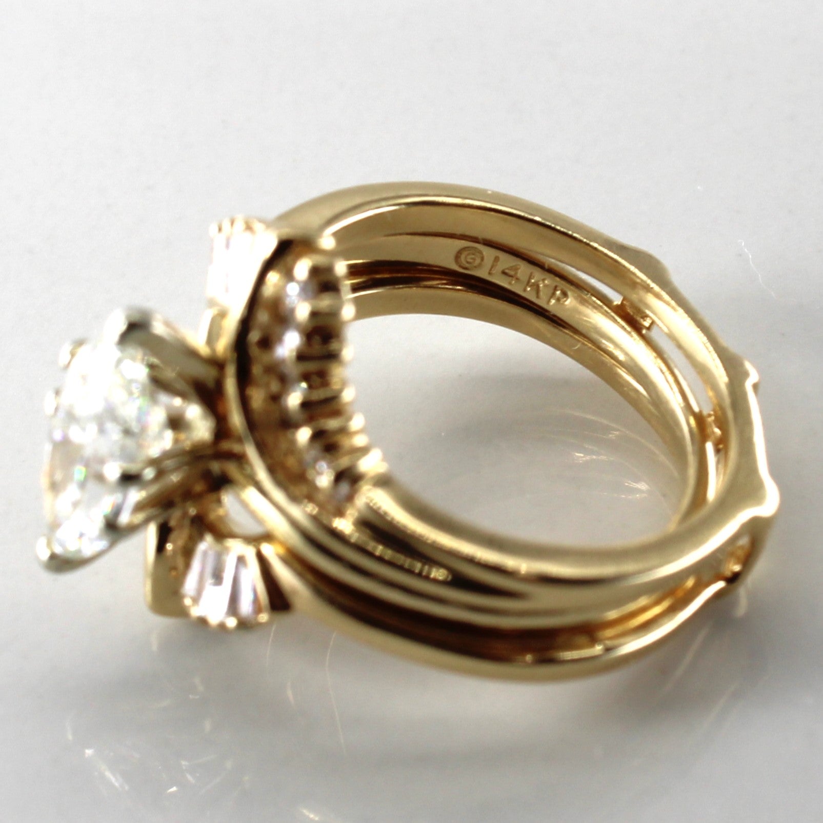 Marquise Diamond Soldered Engagement Ring | 1.26ctw | SZ 3.75 |