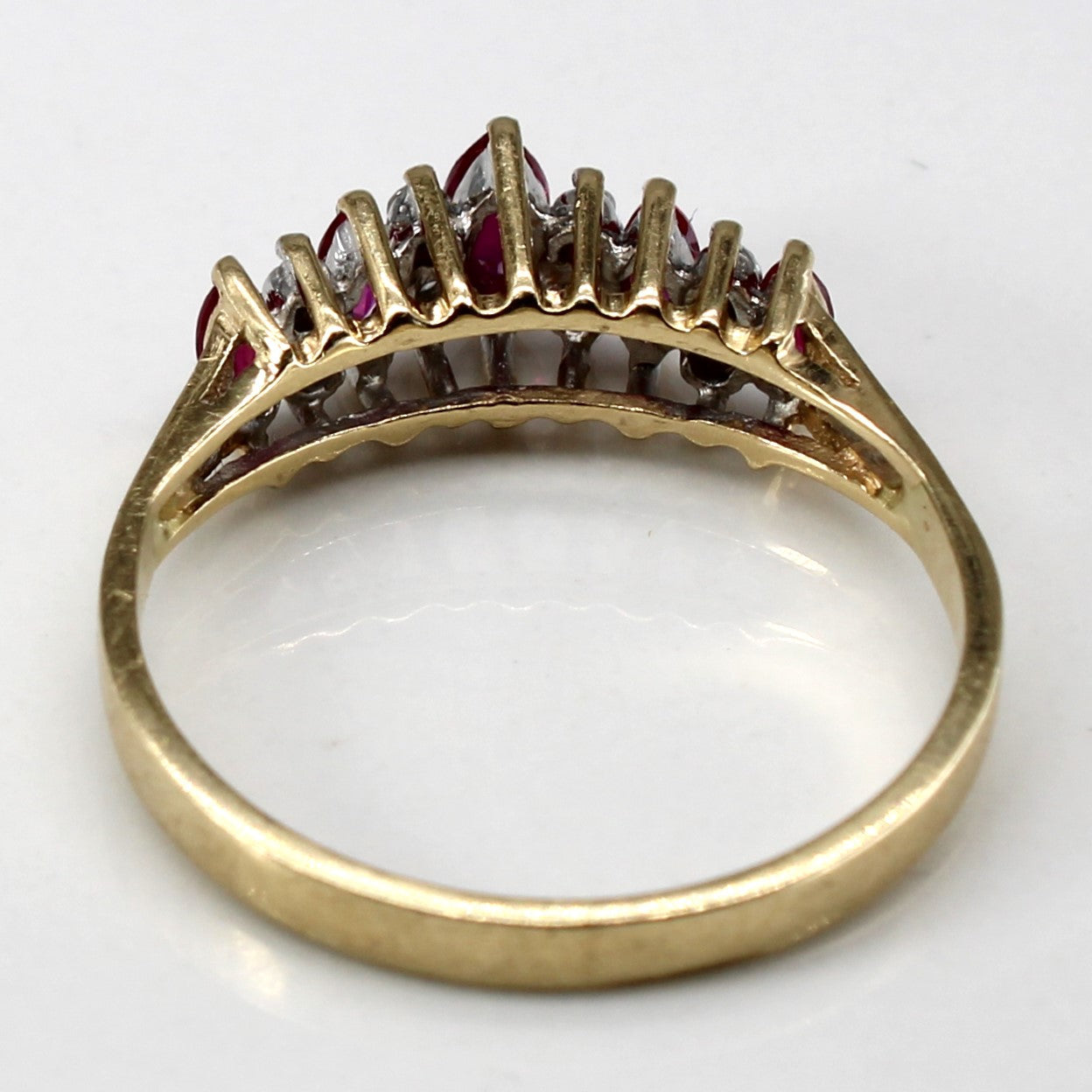 High Set Ruby & Diamond Ring | 0.68ctw | 0.08ctw | SZ 10.75 |