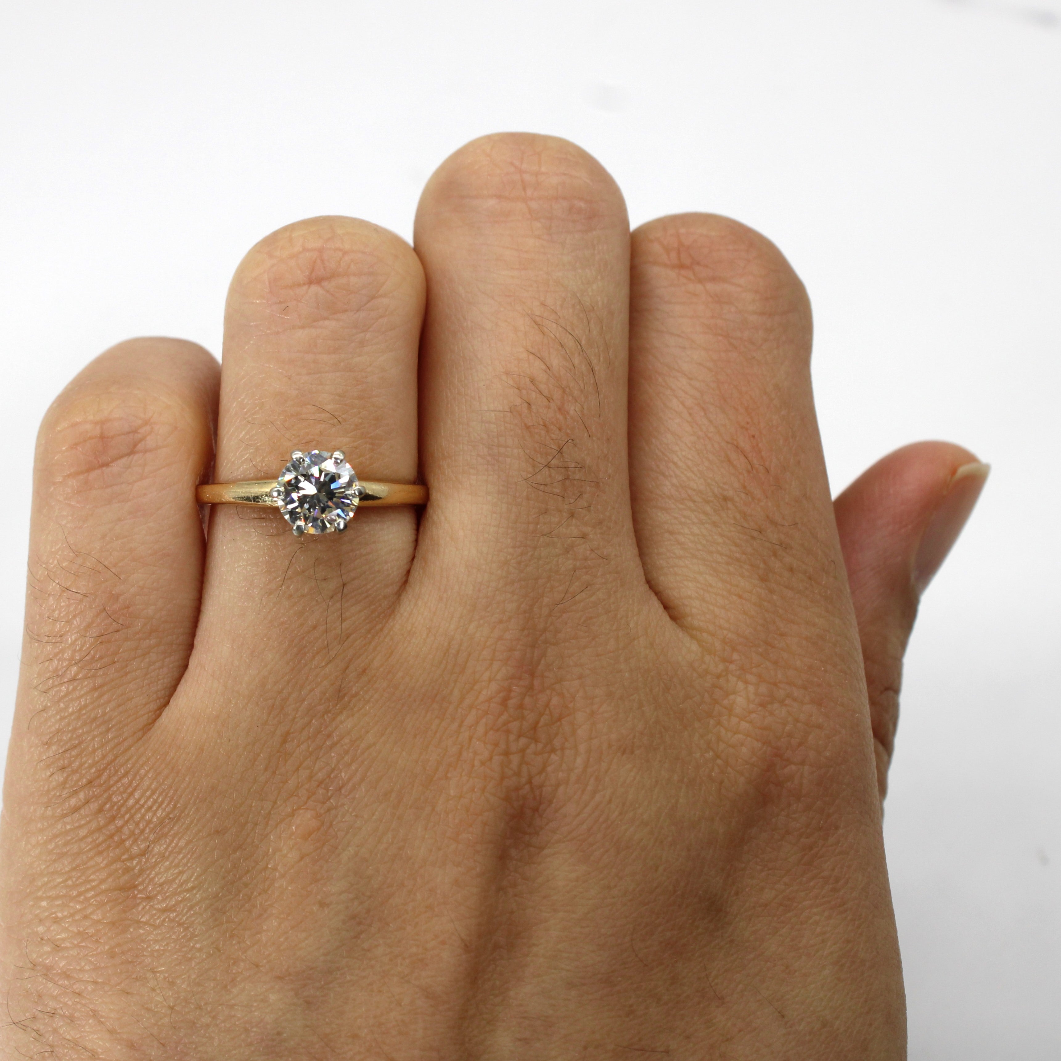 Six Prong Solitaire Diamond Engagement Ring | 0.95ct VS1/VS2 G/H | SZ 6.25 |