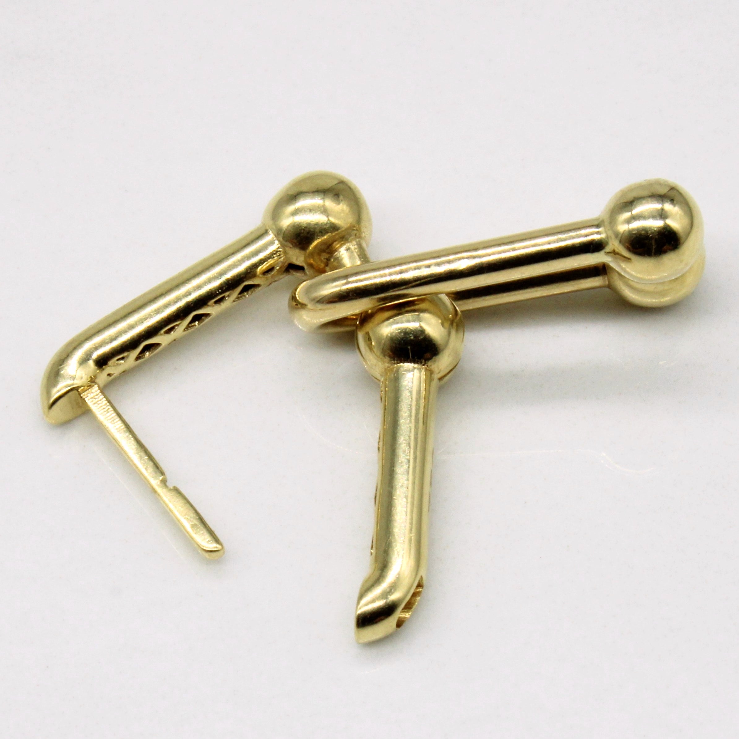 Boucles d'oreilles à maillons en or jaune 18 carats