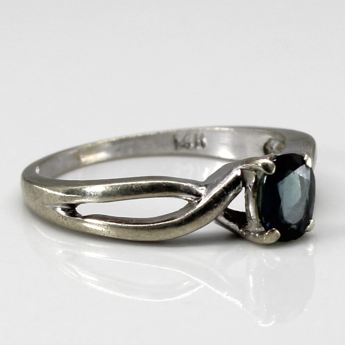 Bague solitaire saphir | 0,37 ct | Taille 6,75 |