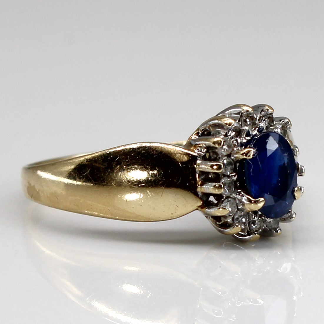 Sapphire & Diamond Cocktail Ring | 0.48ct | 0.075ctw | SZ 7 |