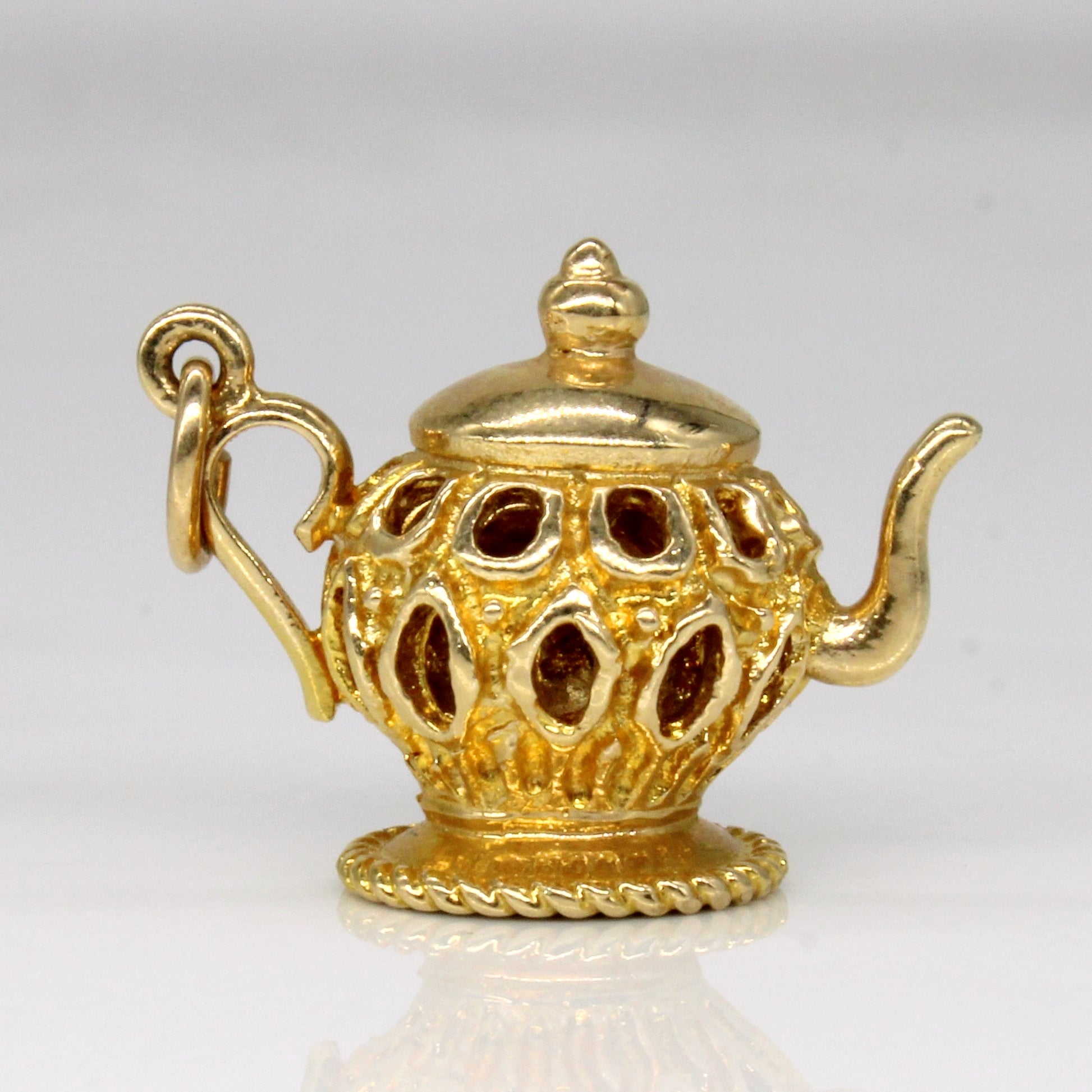 14k Yellow Gold Tea Pot Pendant