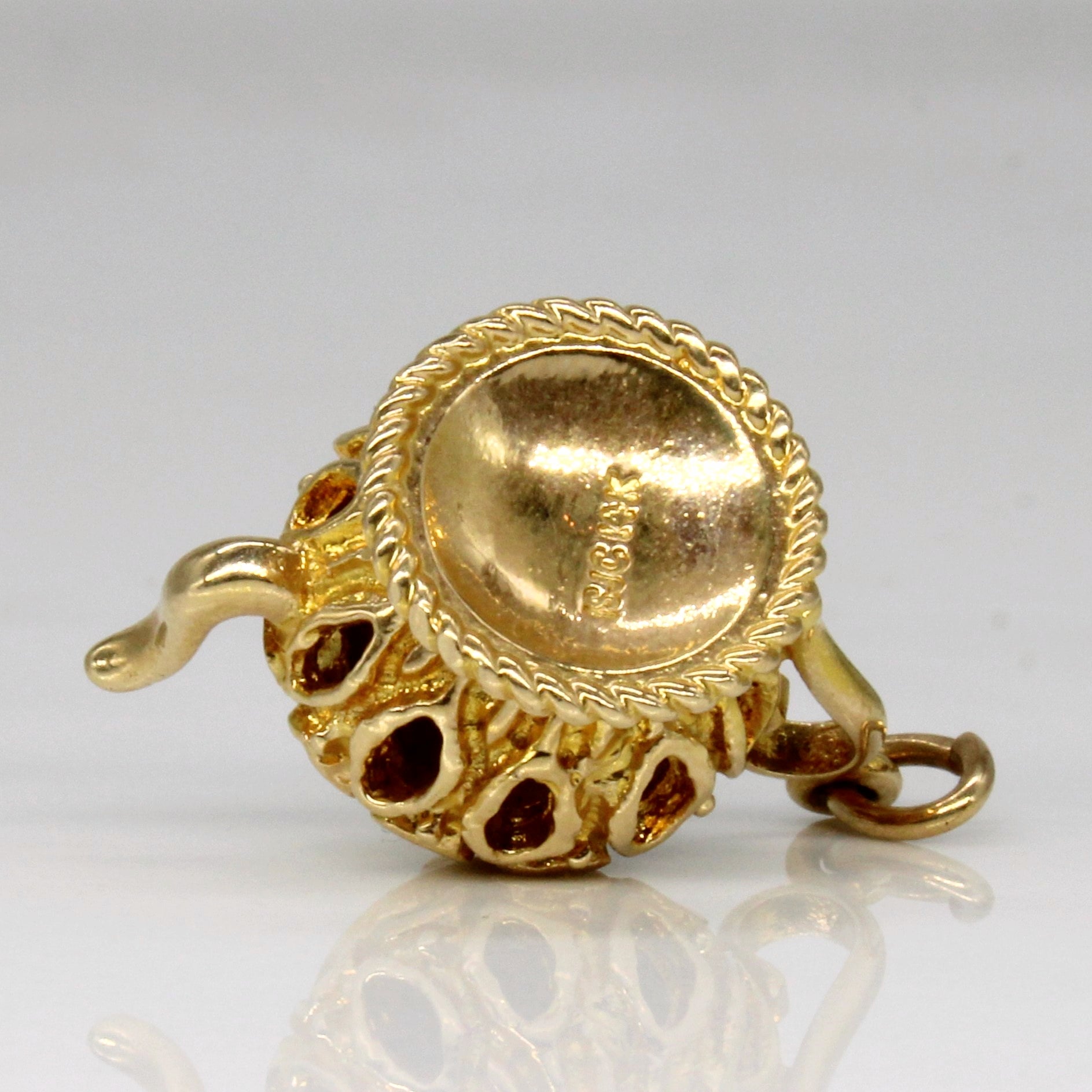 14k Yellow Gold Tea Pot Pendant