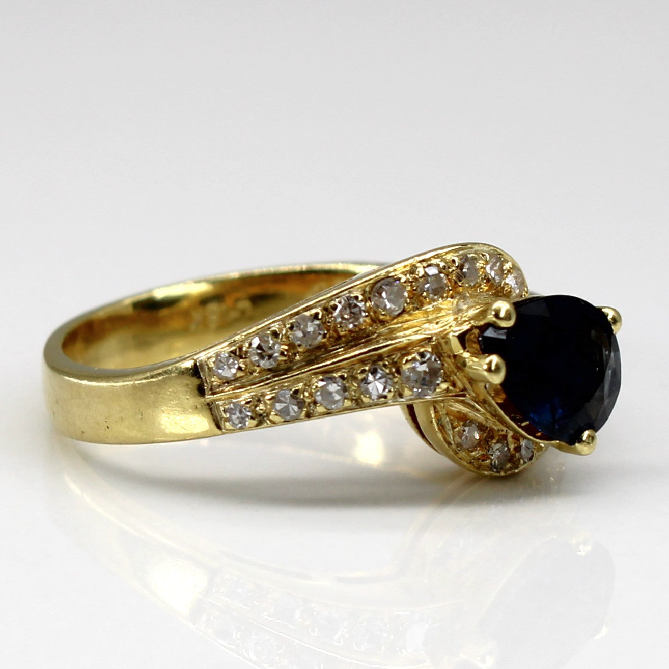 Sapphire & Diamond Bypass Ring | 0.64ct | 0.16ctw | SZ 5.25 |