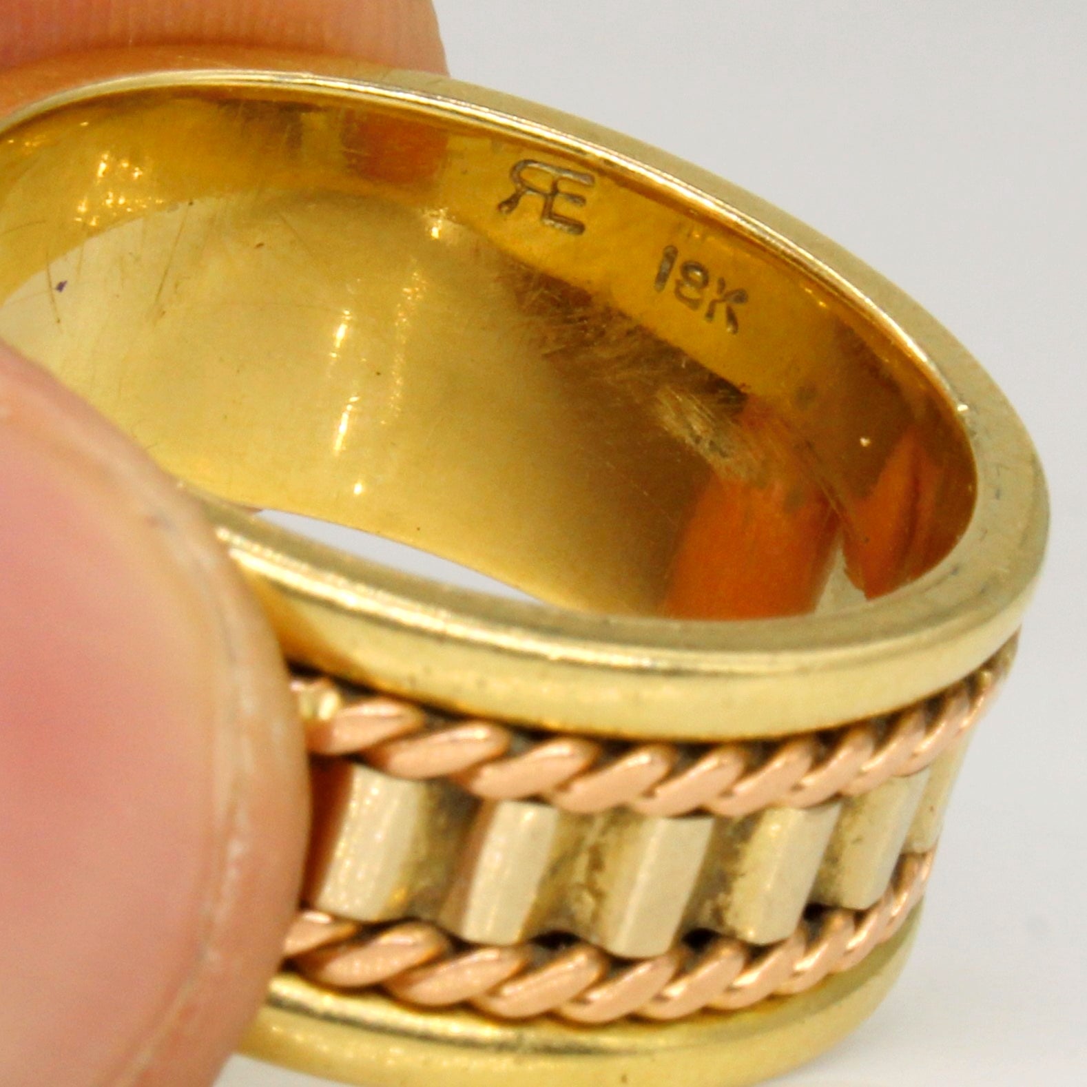 18k Two Tone Gold Ring | SZ 9.75 |