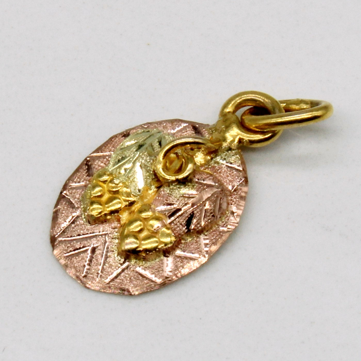 10k Two Tone Gold Berry Pendant