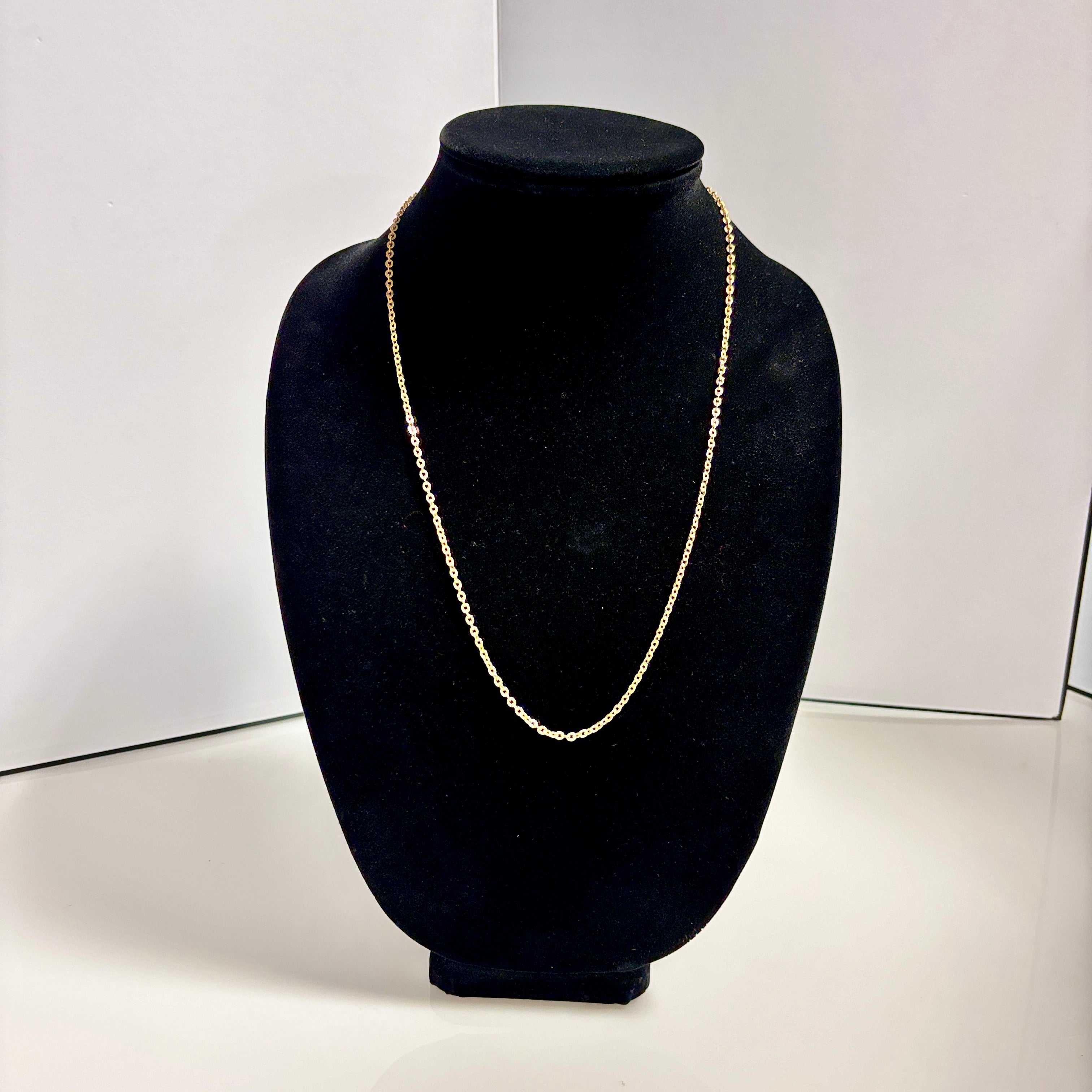 Italian 18k Yellow Gold Cable Chain | 24" |