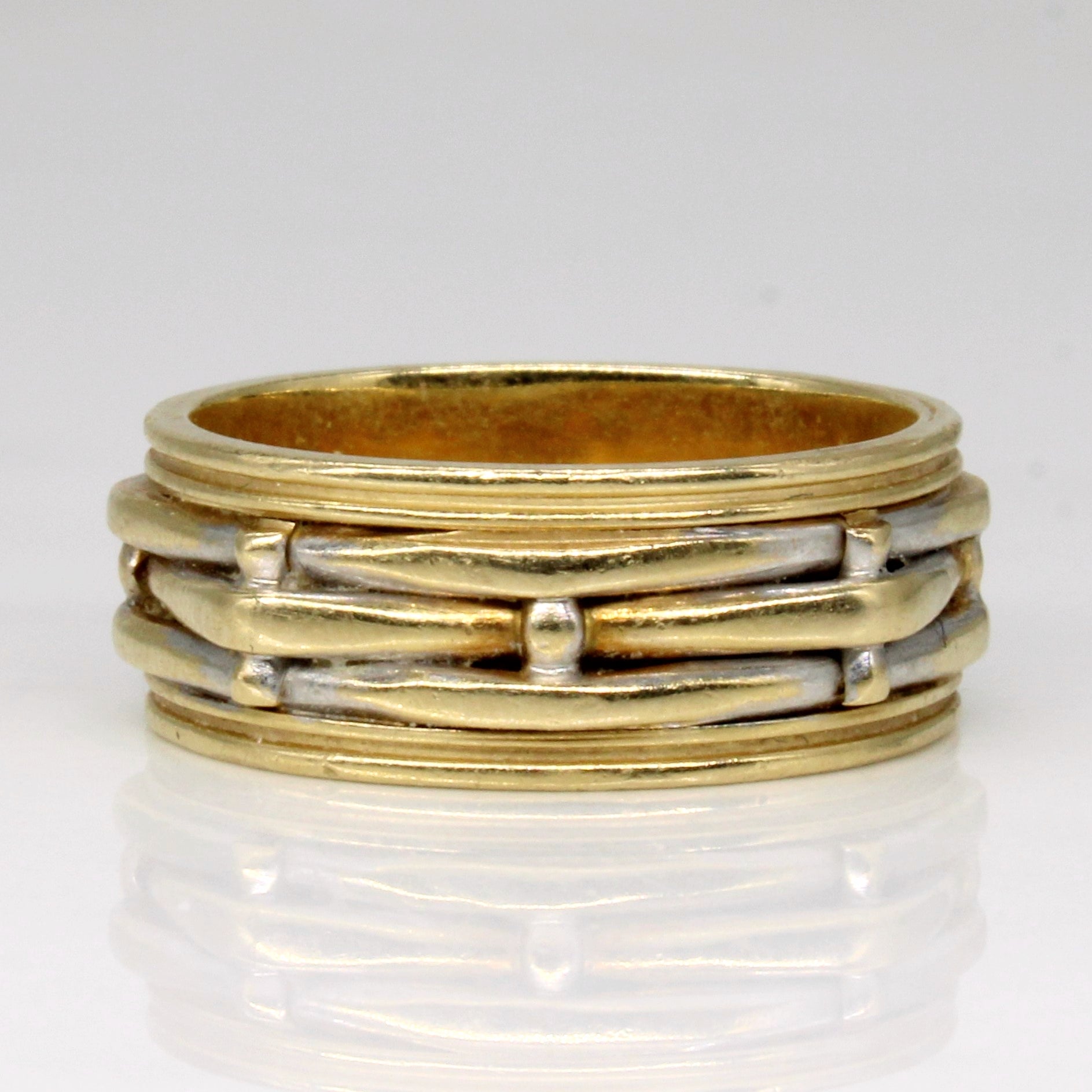 18k Two Tone Gold Ring | SZ 8 |