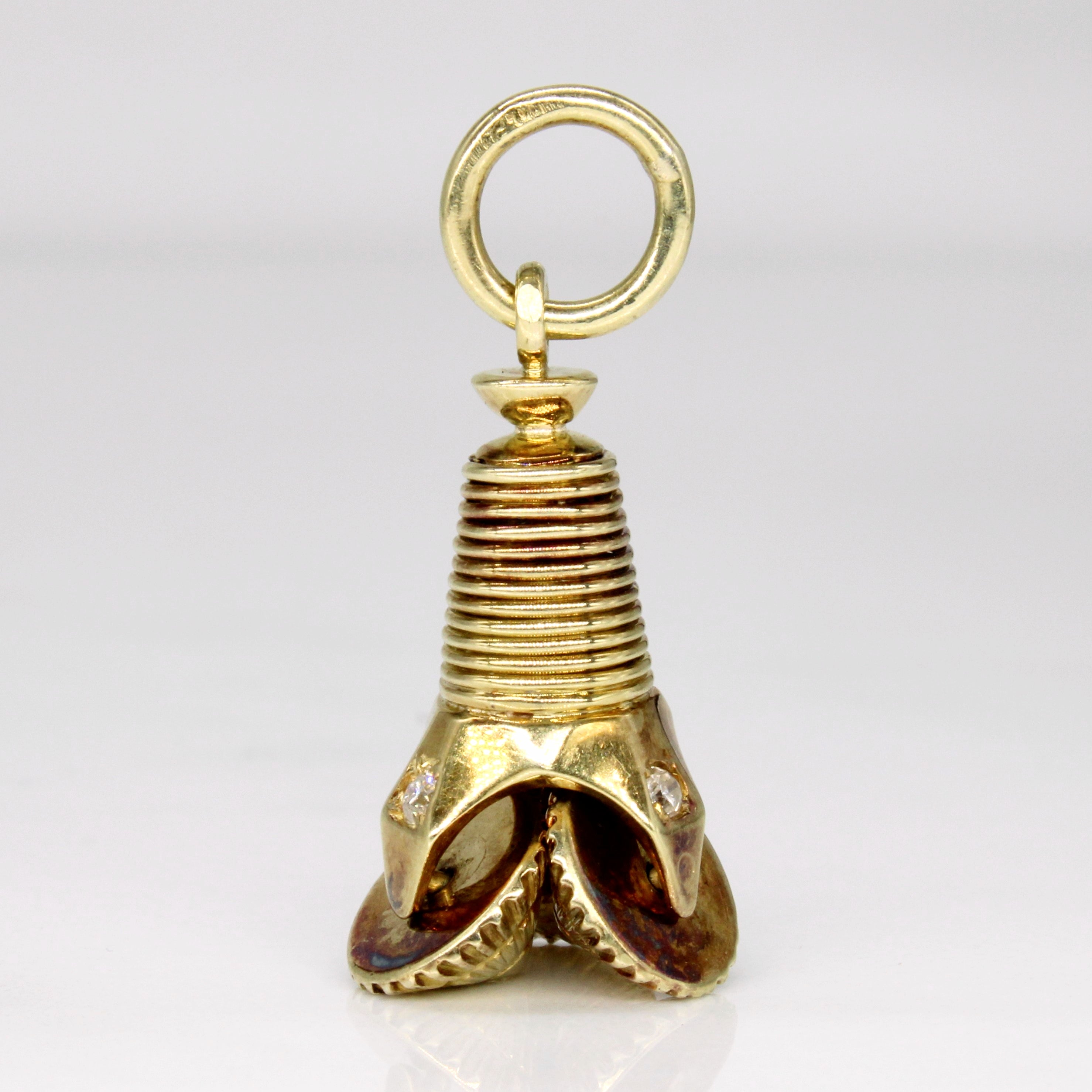 Diamond Boring Drill Pendant | 0.07ctw |