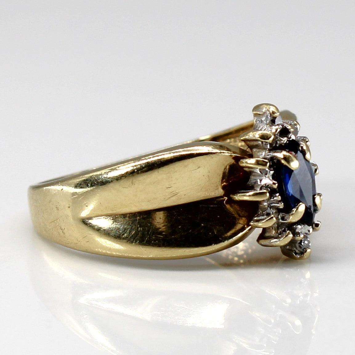 Sapphire & Diamond Cocktail Ring | 0.13ct | 0.04ctw | SZ 5.25 |