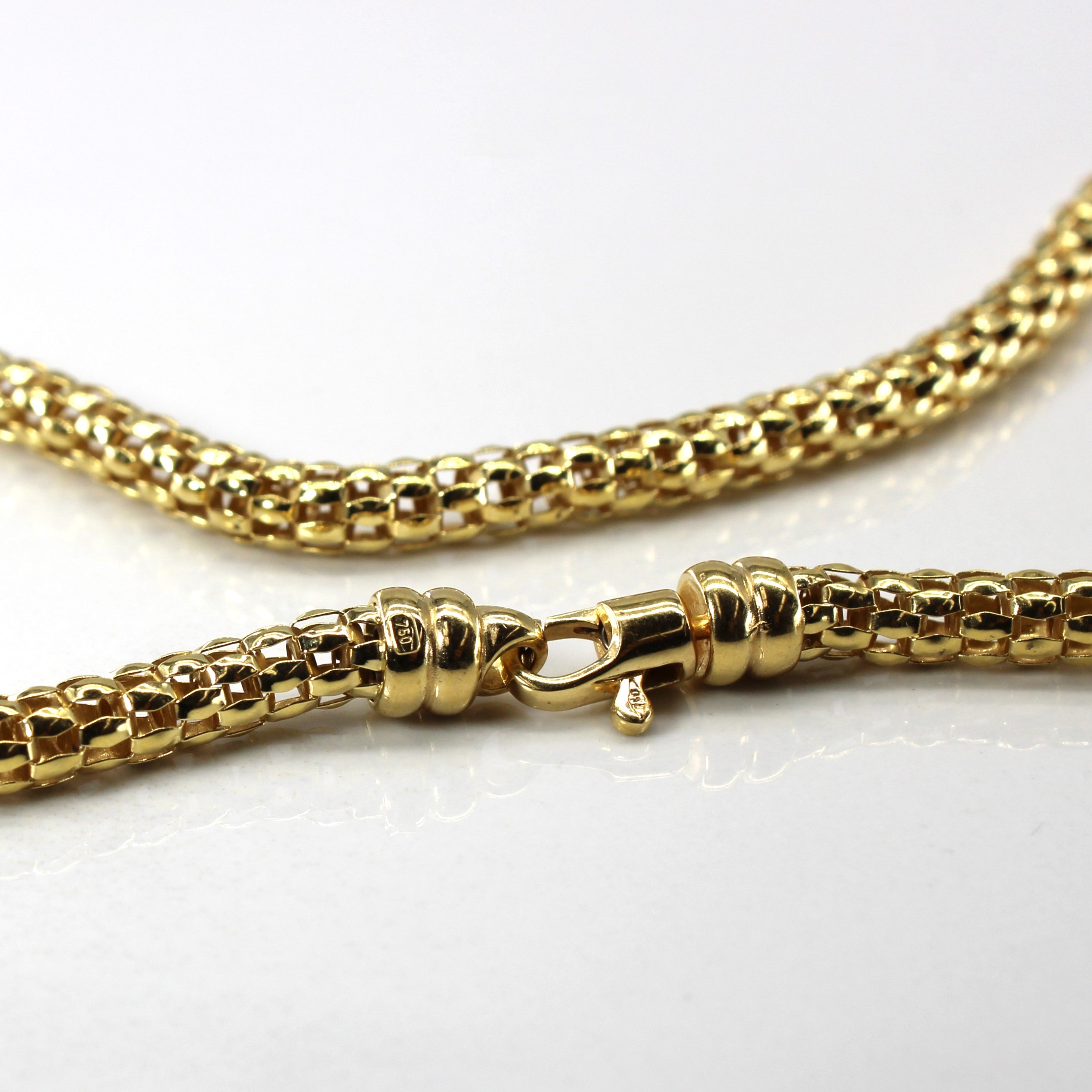18k Yellow Gold Popcorn Chain | 20"|