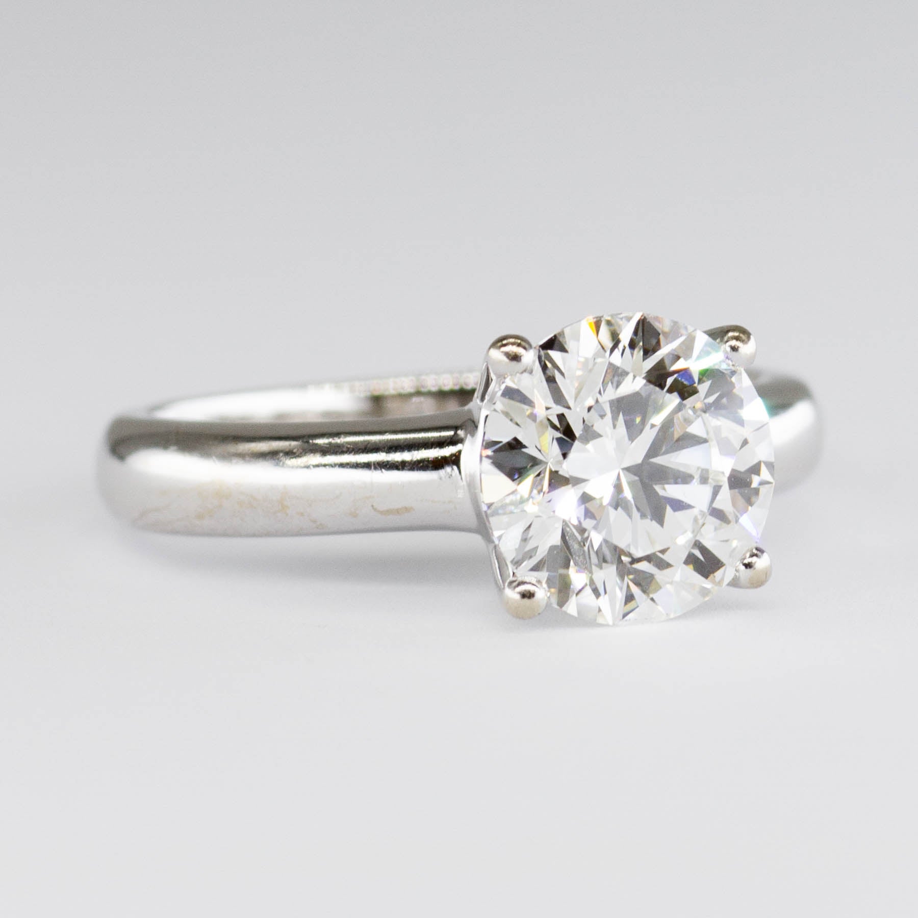 Bague de fiançailles solitaire en or 18 carats certifiée GIA, diamant de 1,72 ct, pureté VS2, couleur H XXX, taille 4,5