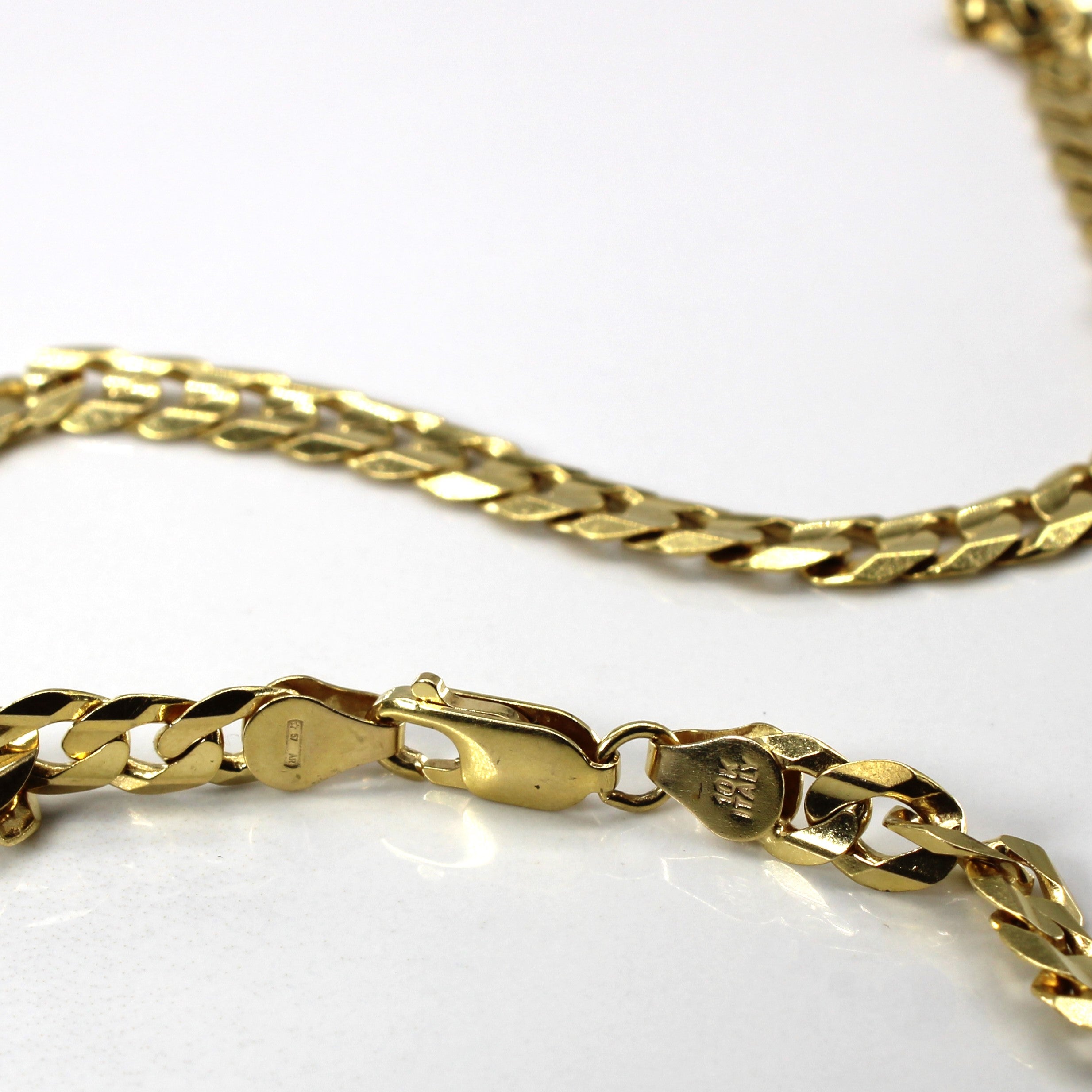 10k Yellow Gold Curb Link Chain | 22"|