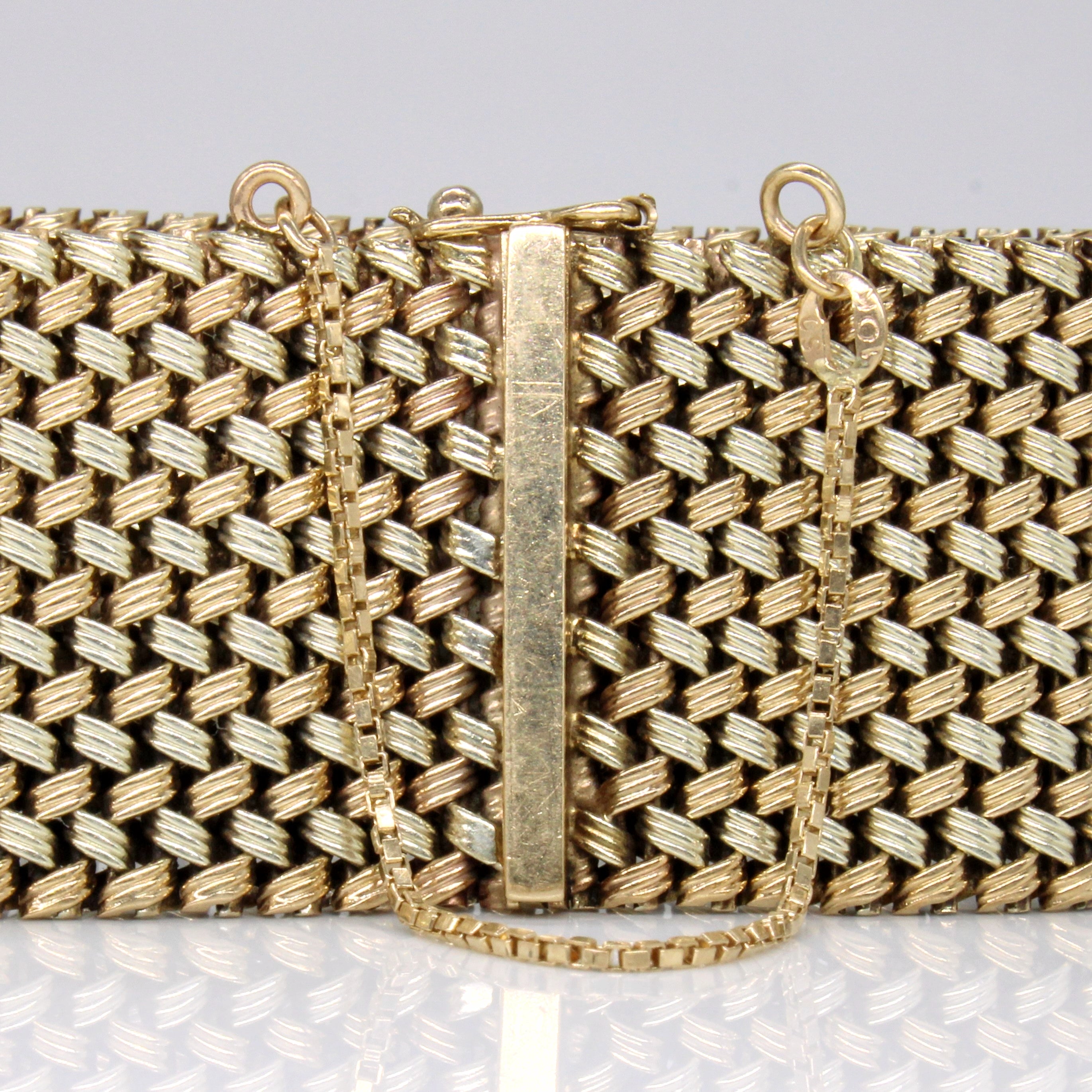 9k Two Tone Gold Bracelet | 7" |