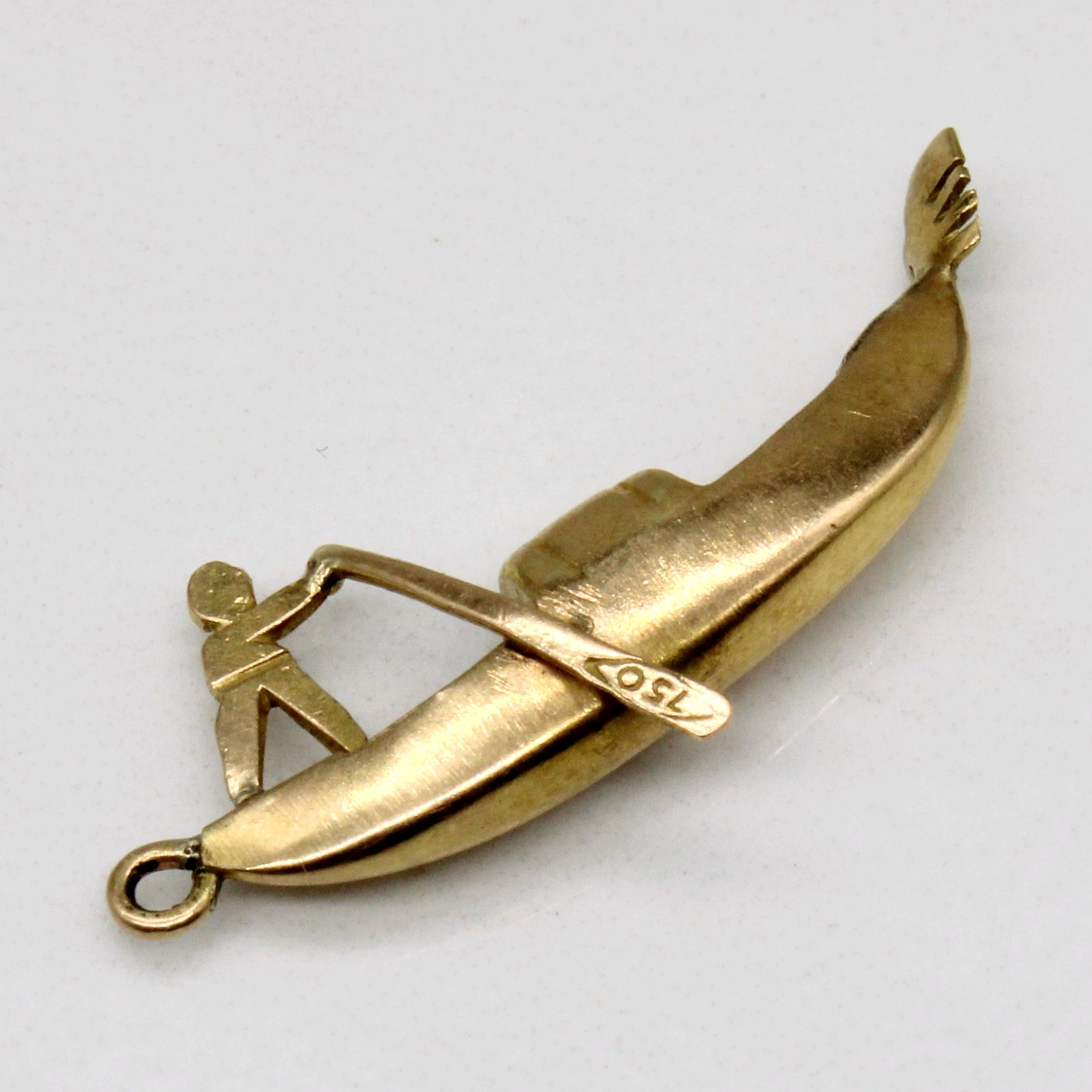 18k Yellow Gold Boat Charm
