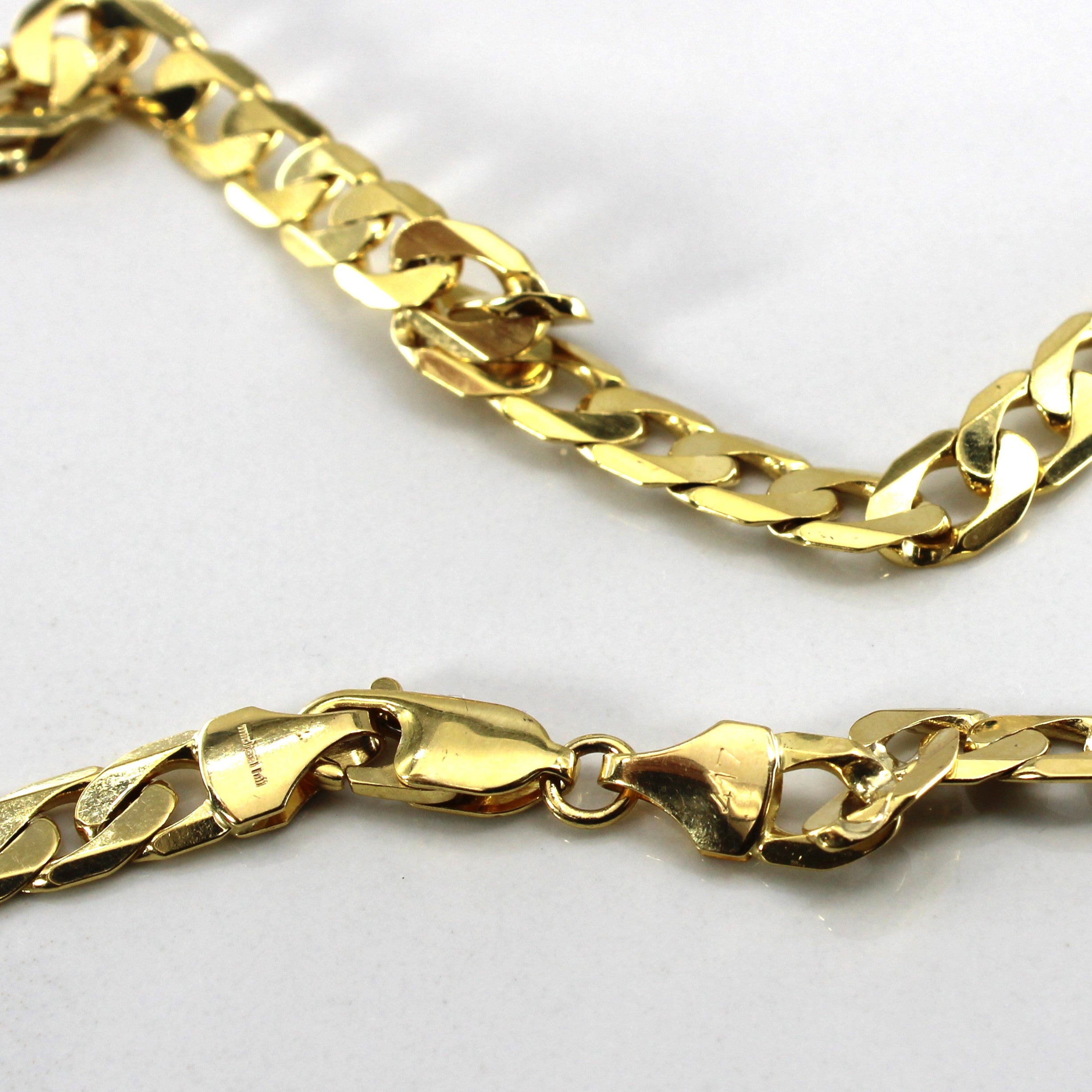 Yellow Gold Curb Link Chain | 22"|