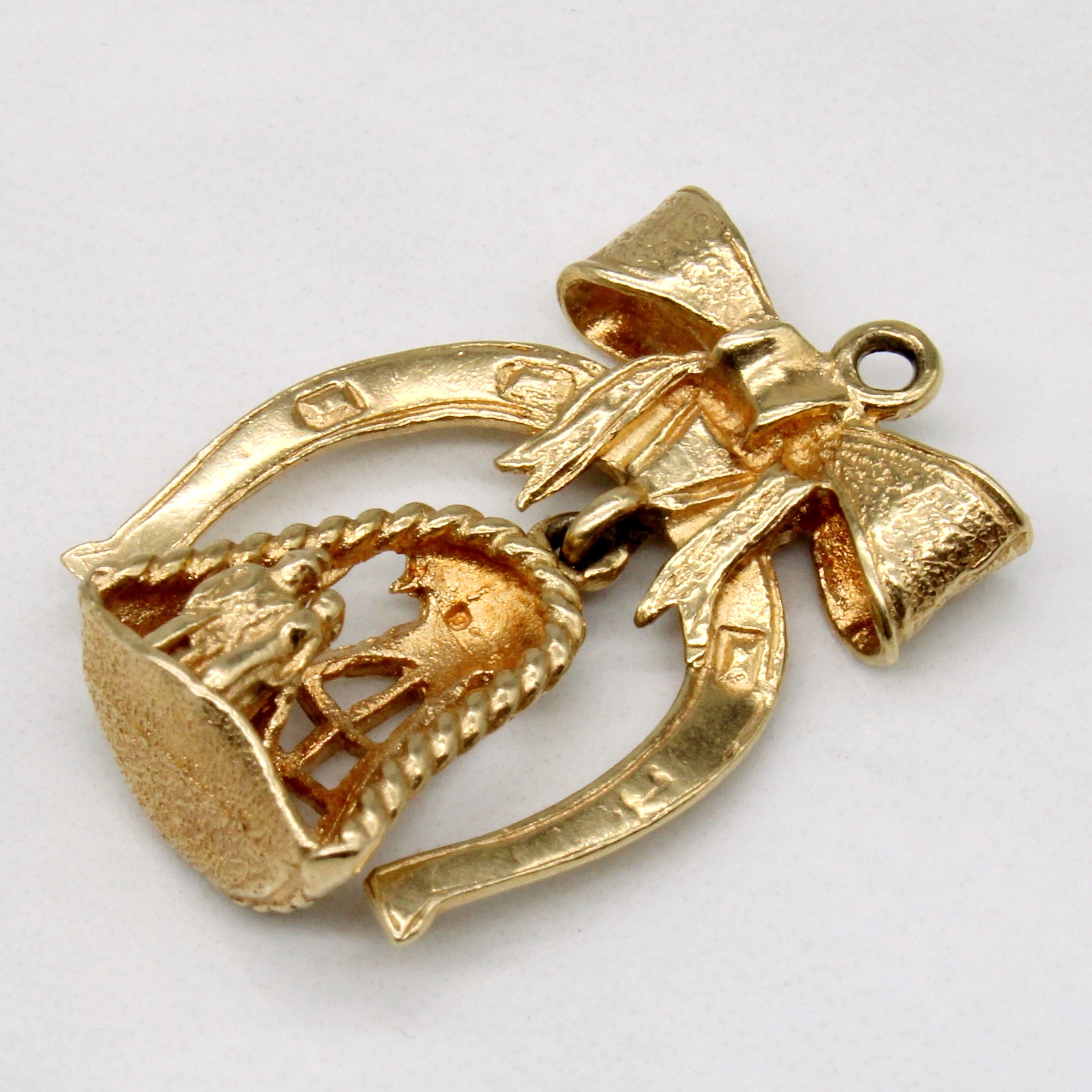 14k Yellow Gold Wedding Bell Charm