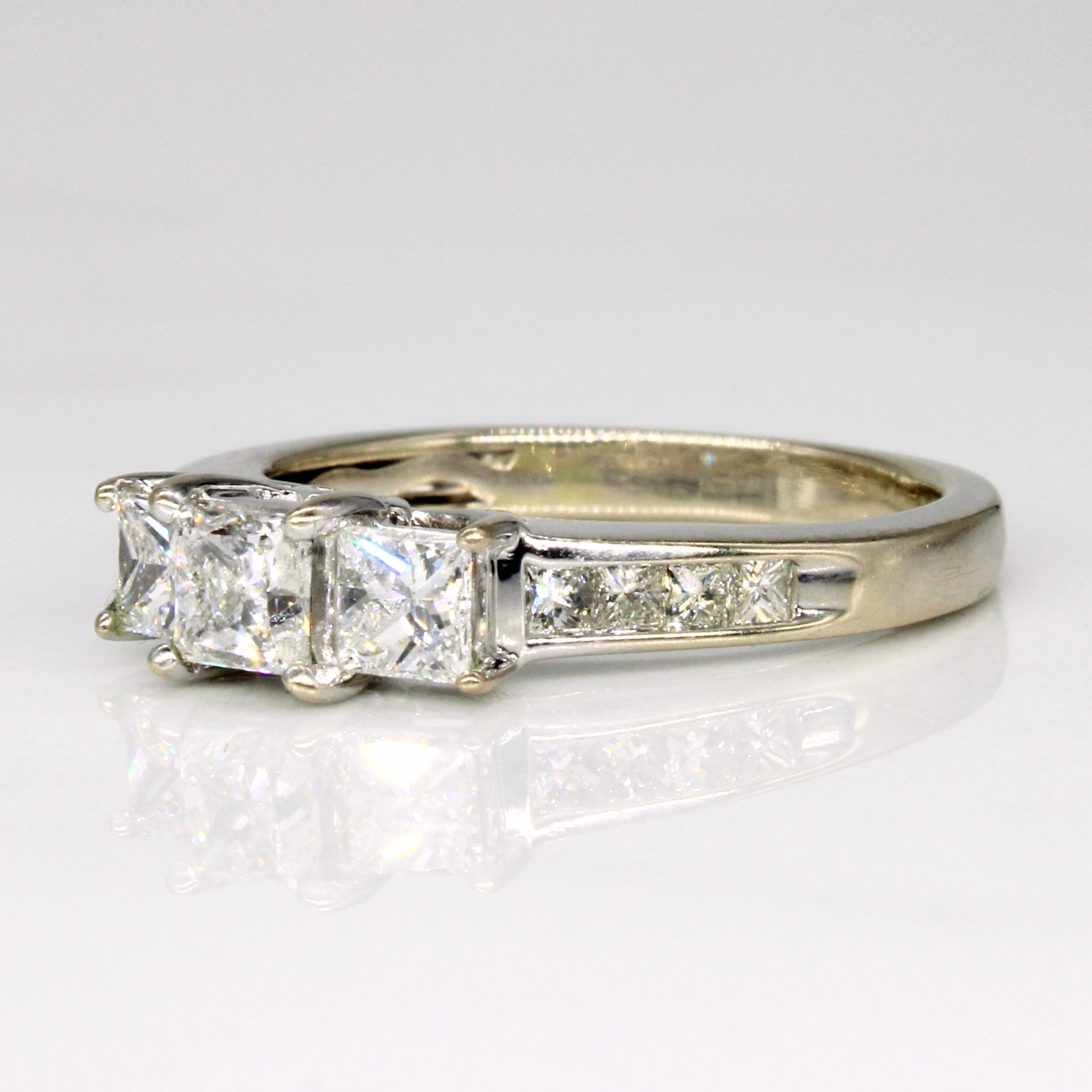 Princess Cut Diamond Engagement Ring | 0.87ctw | SZ 5.5 |