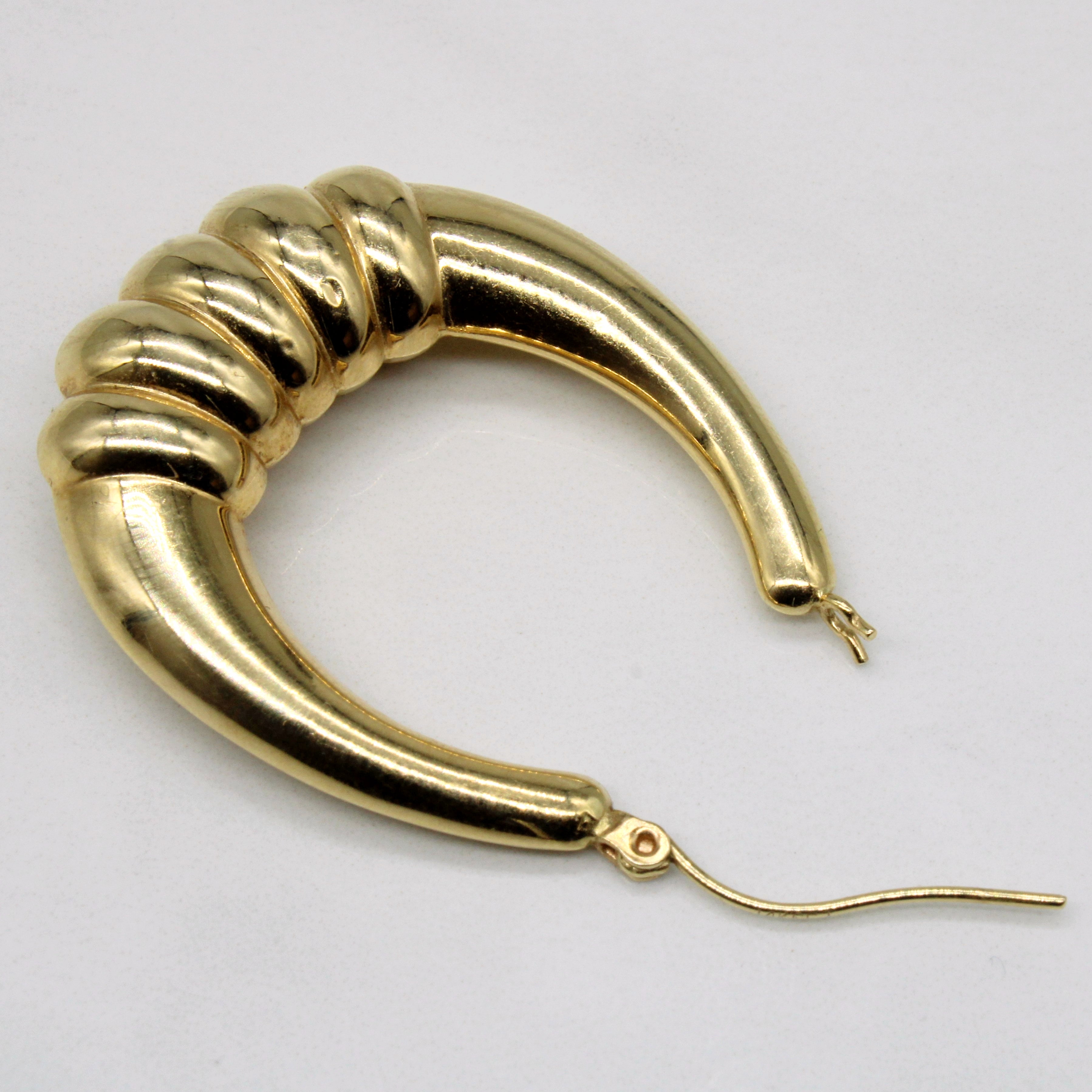 14k Yellow Gold Hoop Earrings