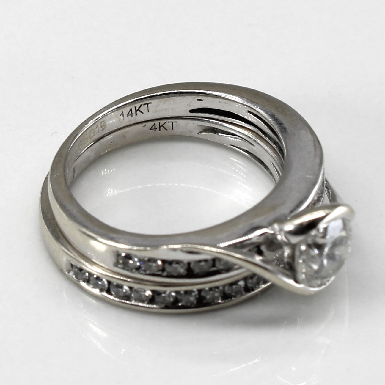 Channel Diamond Engagement Ring Set | 1.06ctw I1 H | SZ 4.5 |
