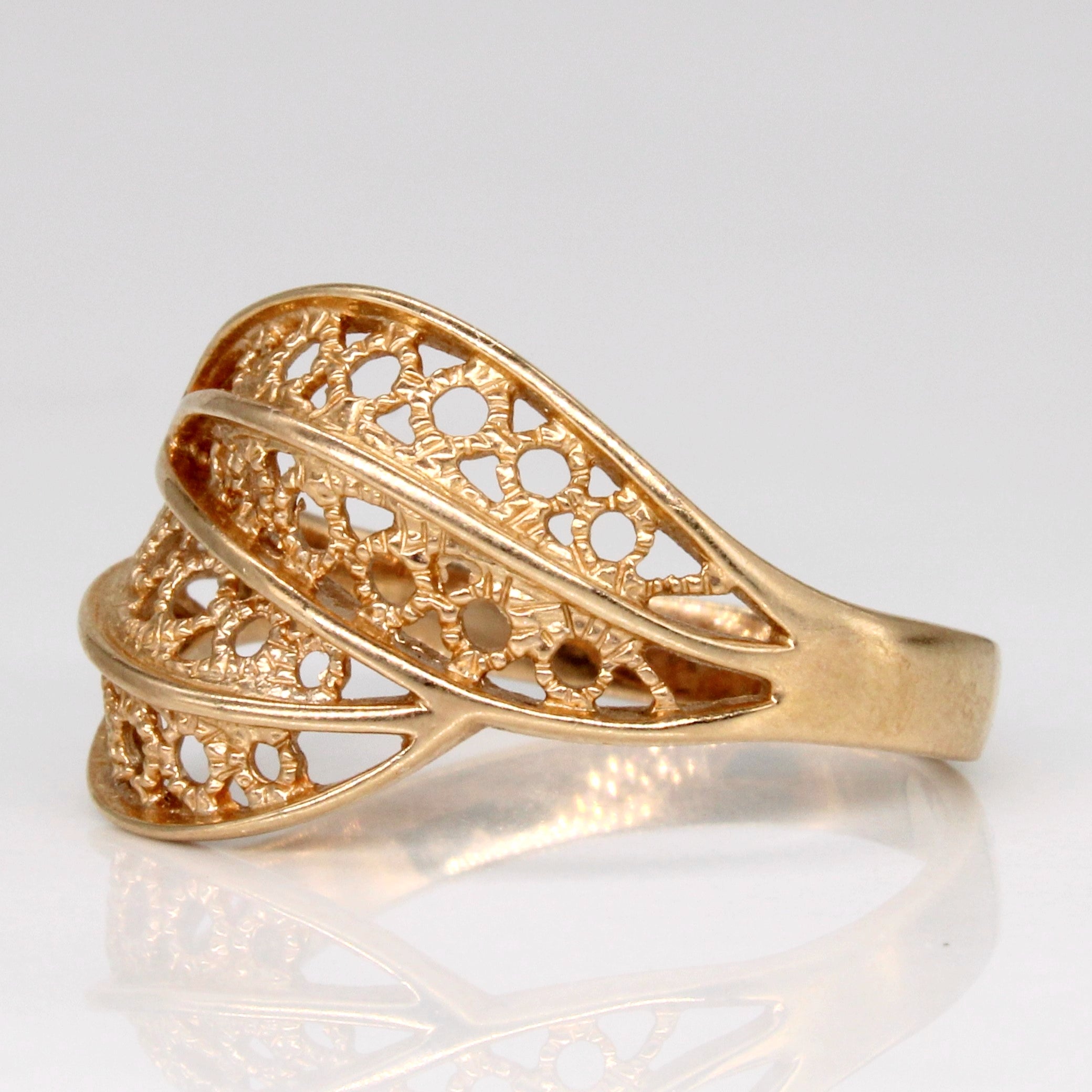 14k Yellow Gold Lattice Ring | SZ 9.25 |