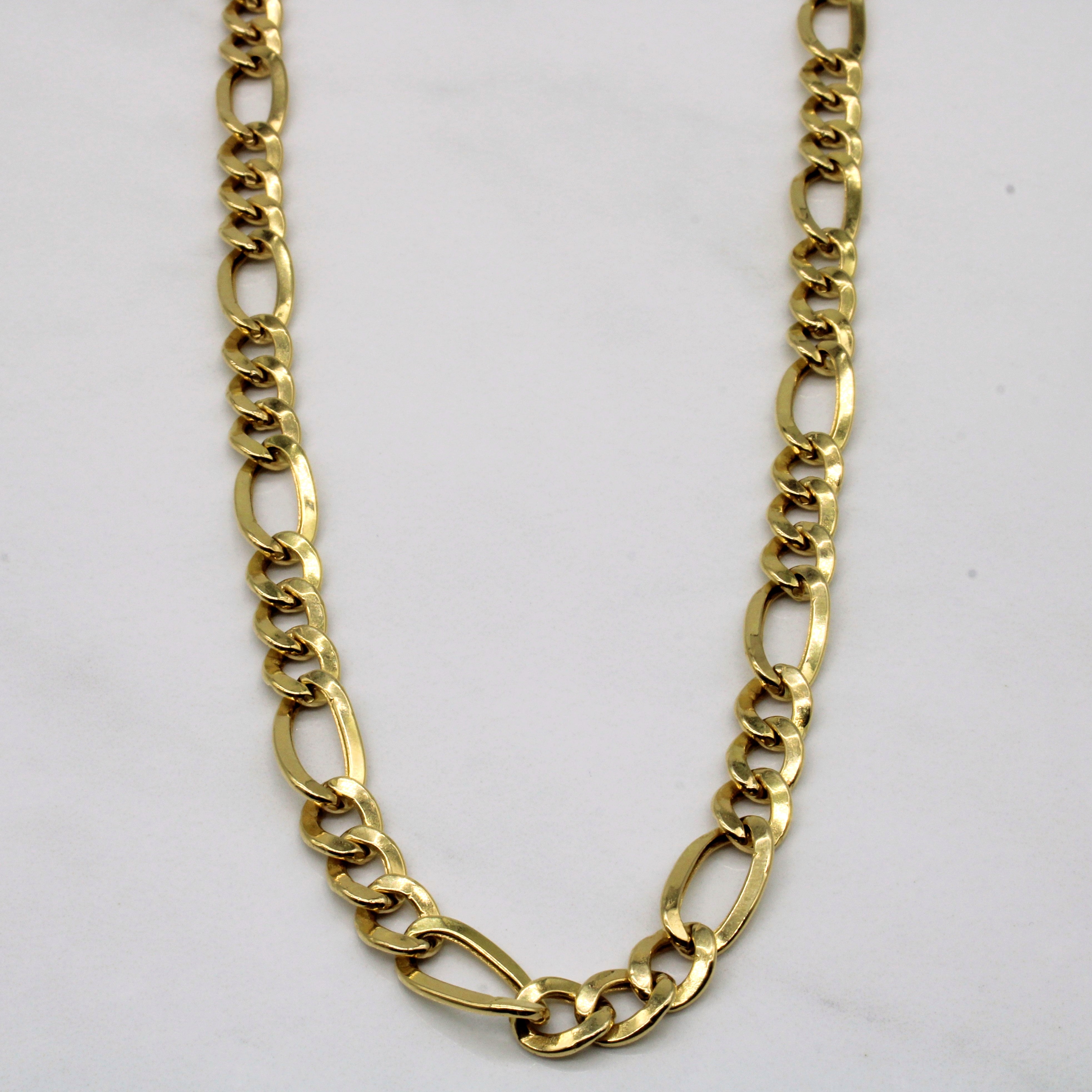 18k Yellow Gold Figaro Chain | 22" |