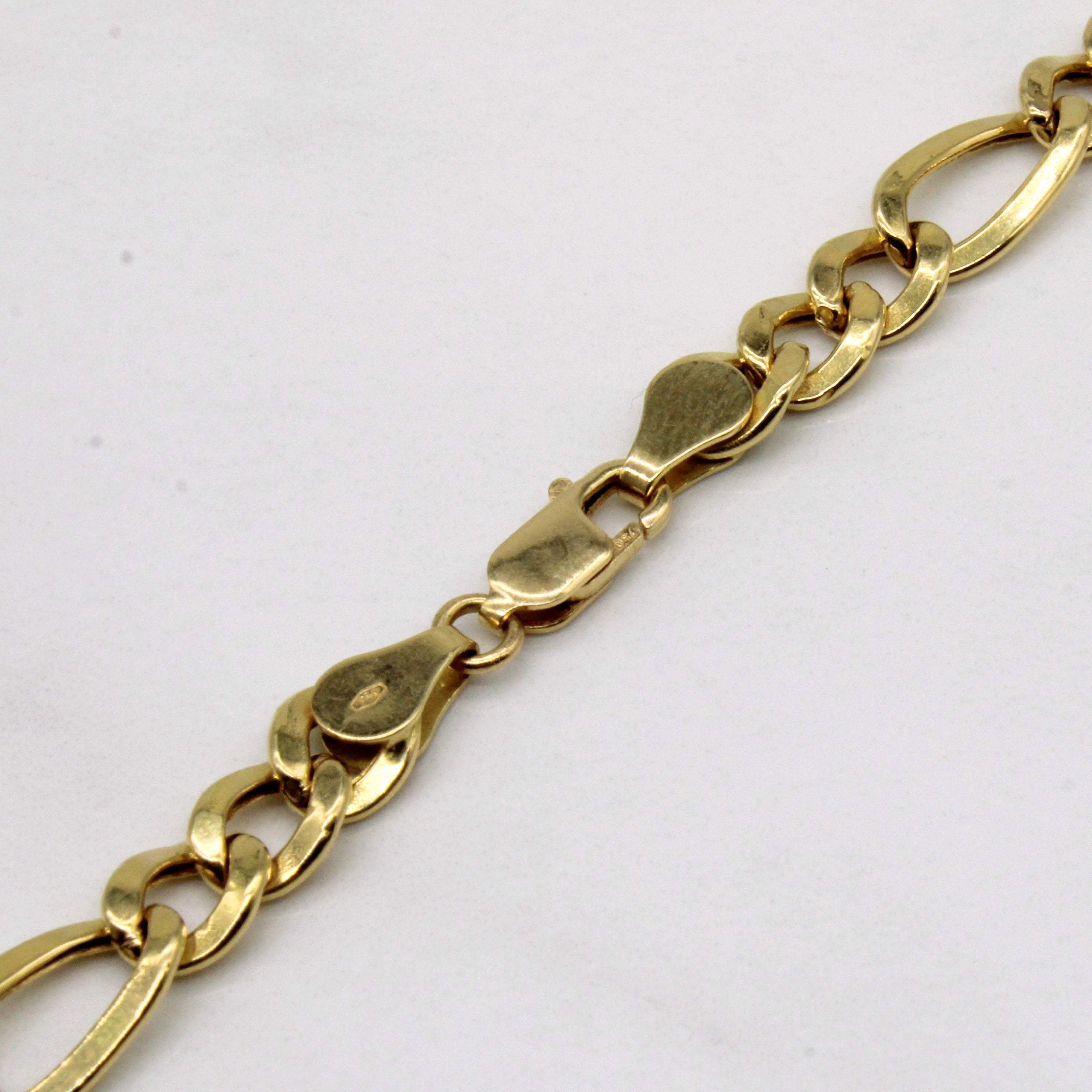 18k Yellow Gold Figaro Chain | 22" |