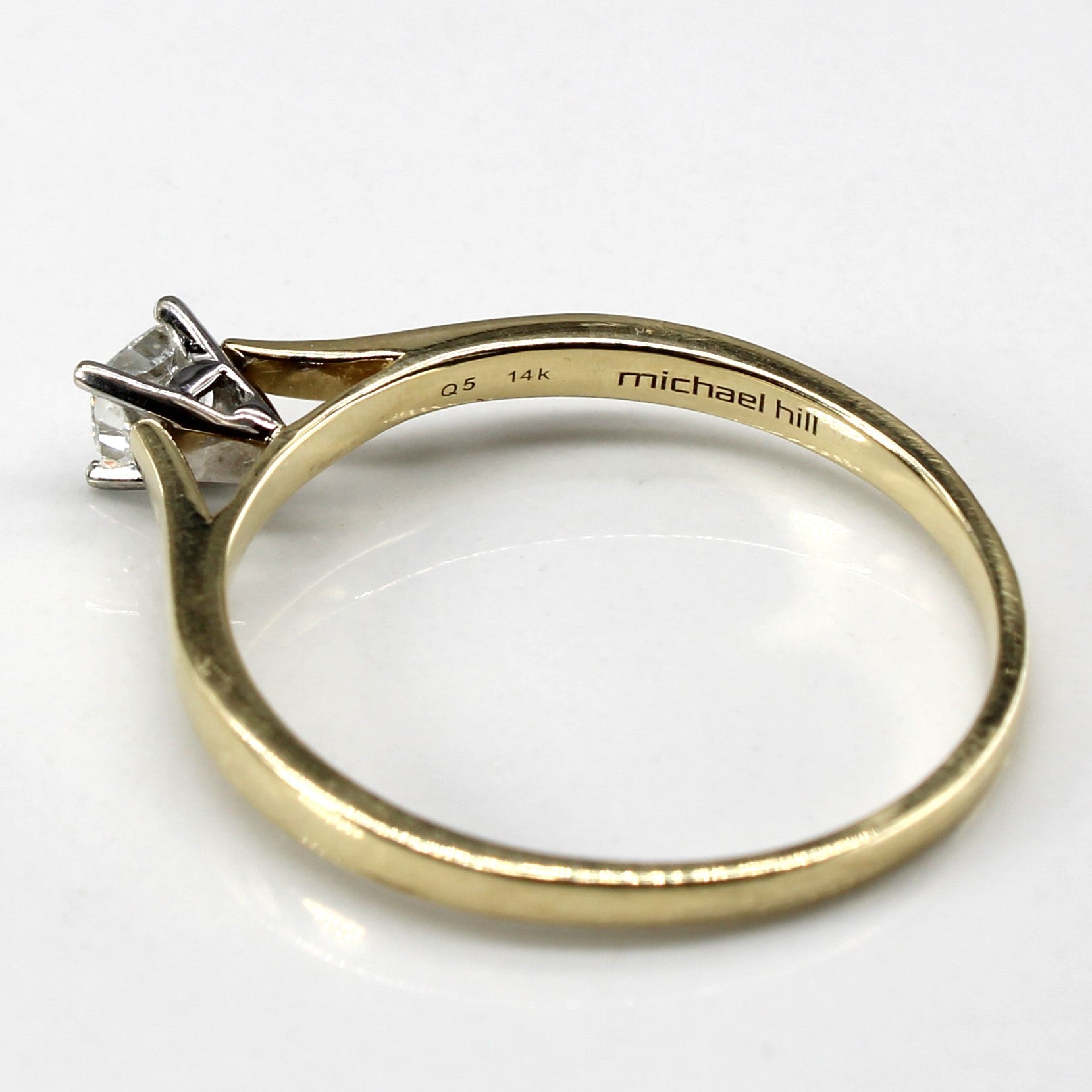 Solitaire Cushion Diamond Ring | 0.55ct VS2 I | SZ 14 |