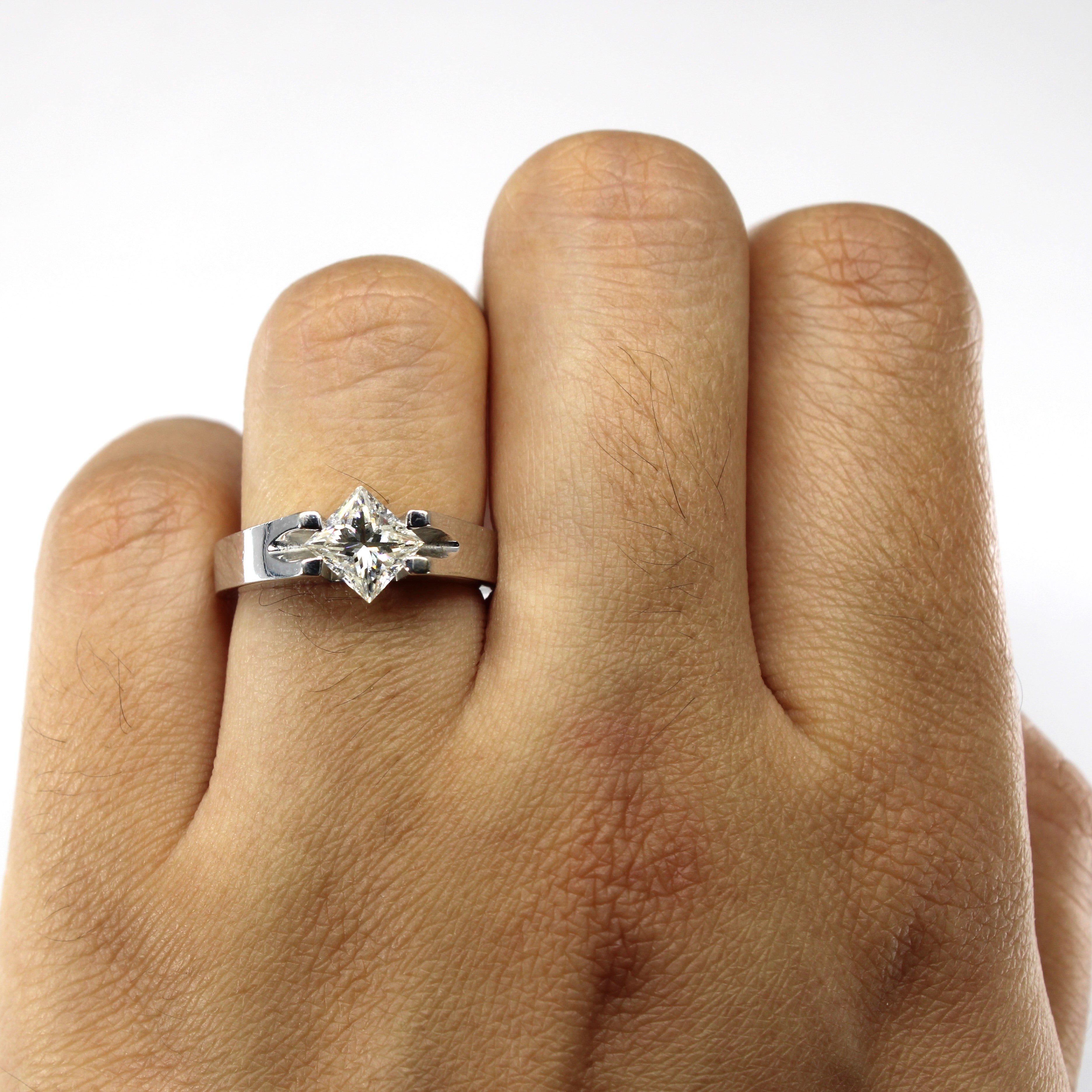 Solitaire Princess Diamond Ring | 0.96ct VVS2 I | SZ 5.5 |