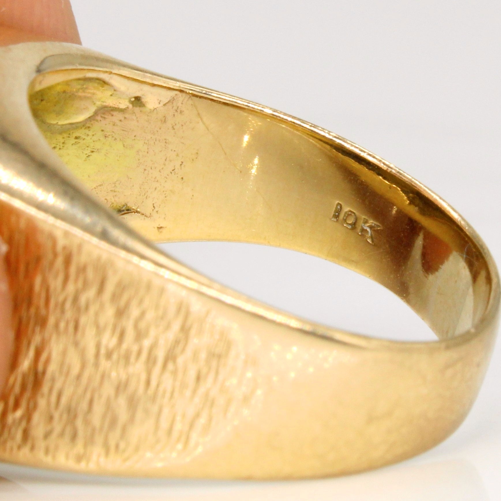 10k Two Tone Gold 'JET' Ring | SZ 8.75 |